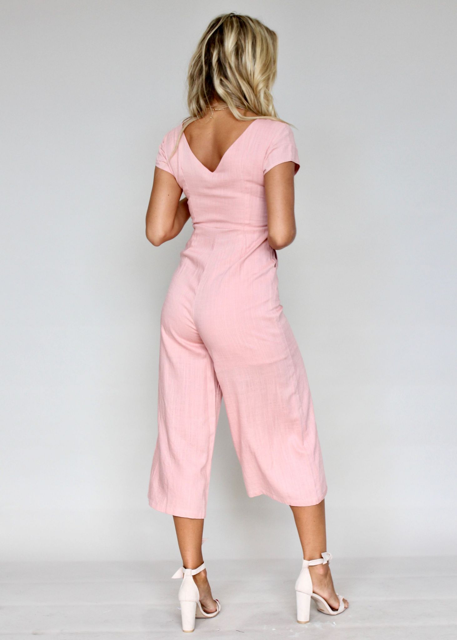 Open Skylight Pantsuit - Peachy