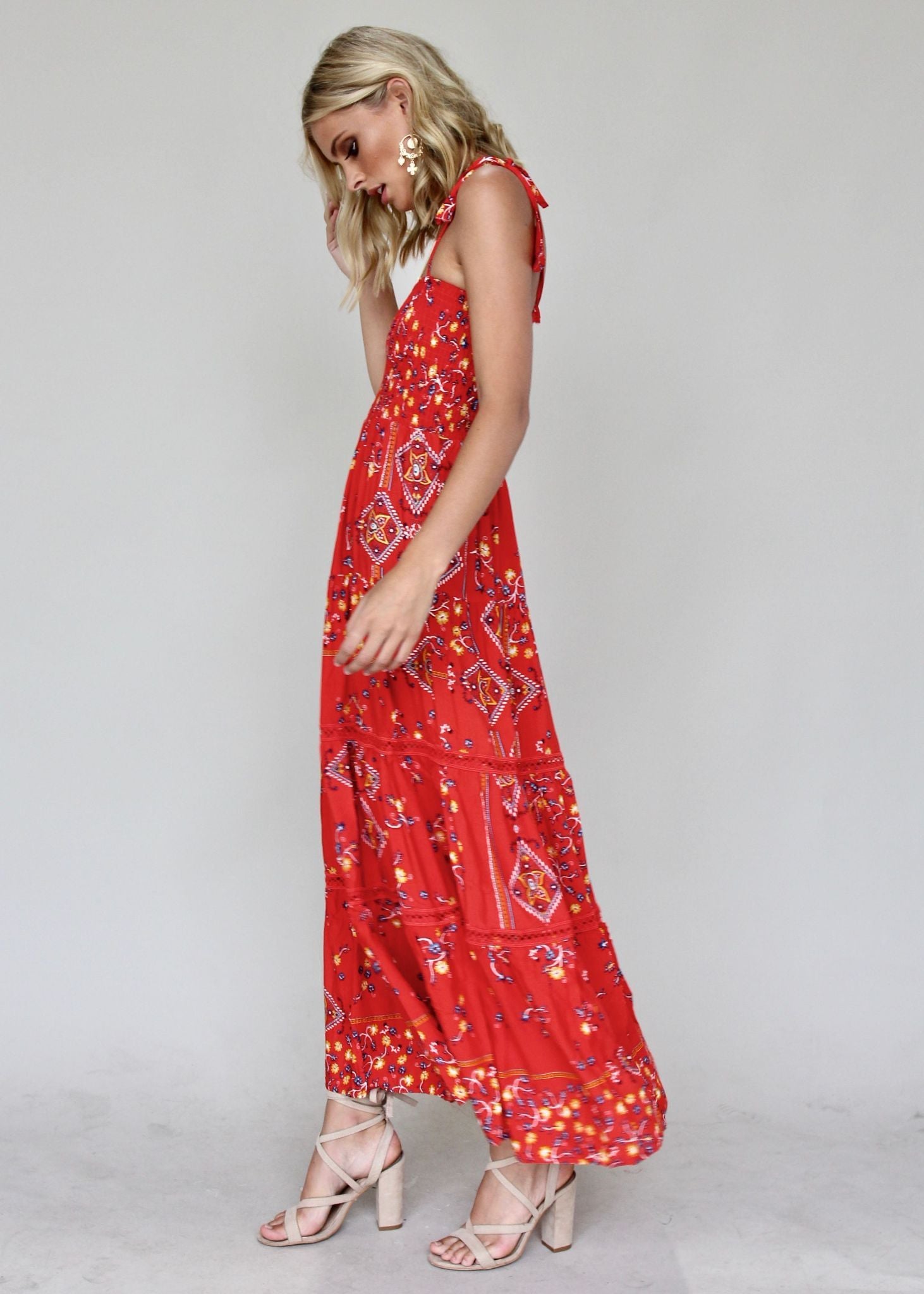 Peach Maxi Dress - Sebastian