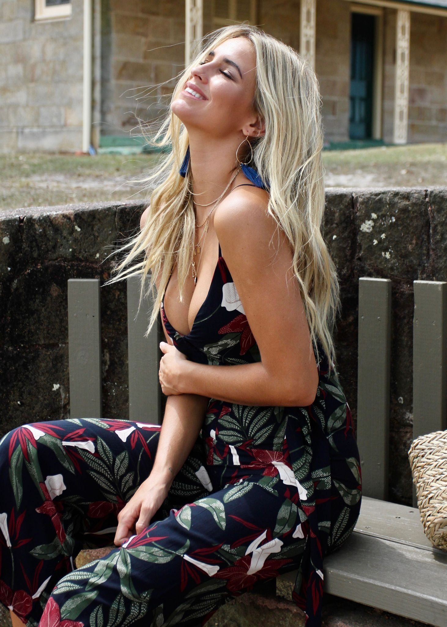 Hunter Journal Pantsuit - Black Palms