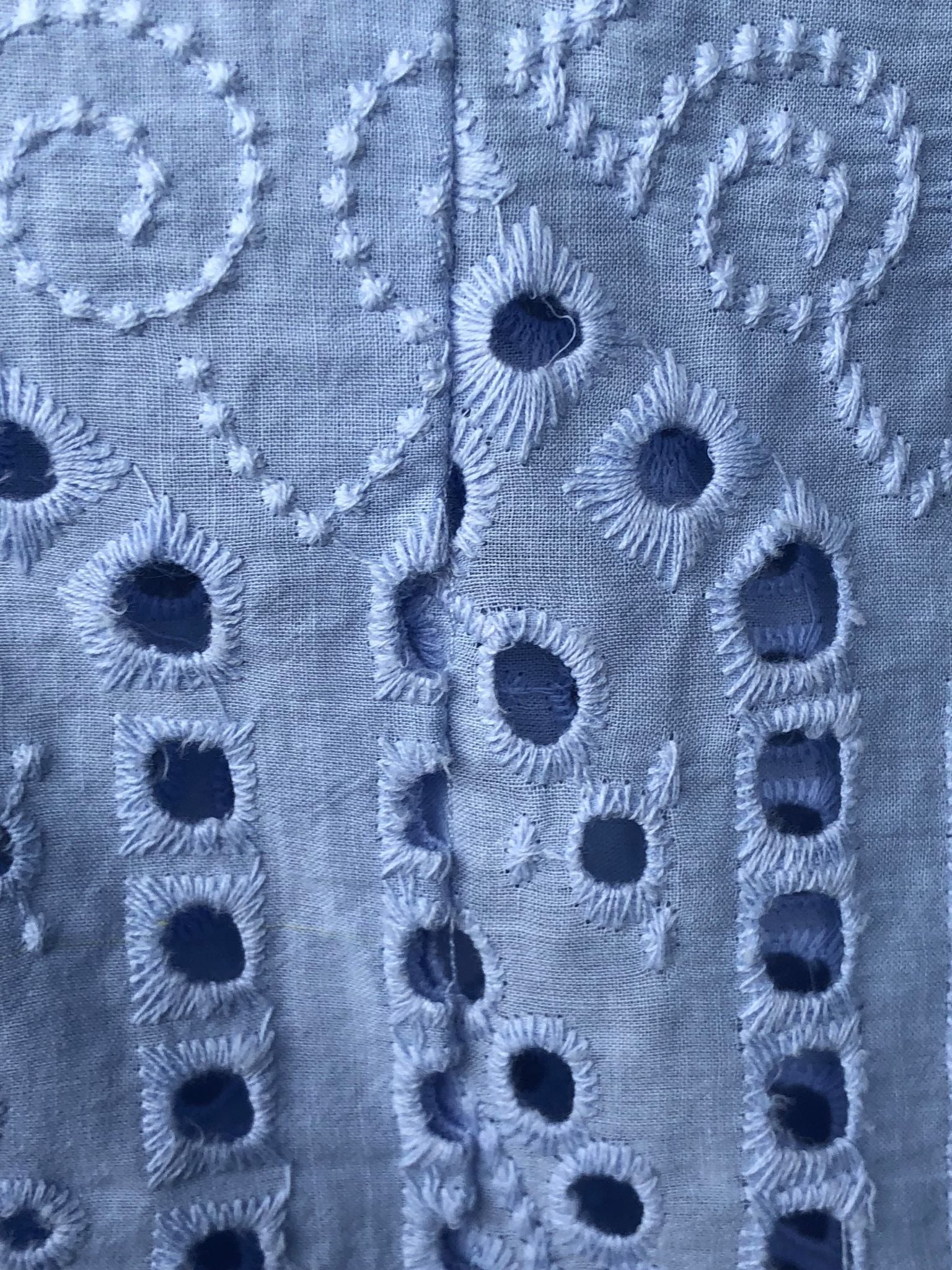 Half Light Eyelet Dress - Steel Blue