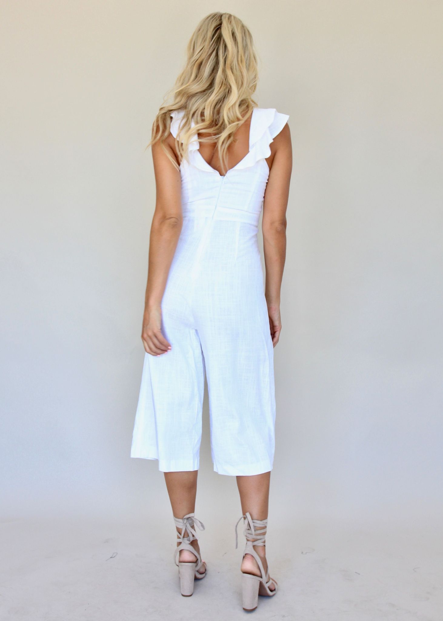 Temptation Pantsuit - White