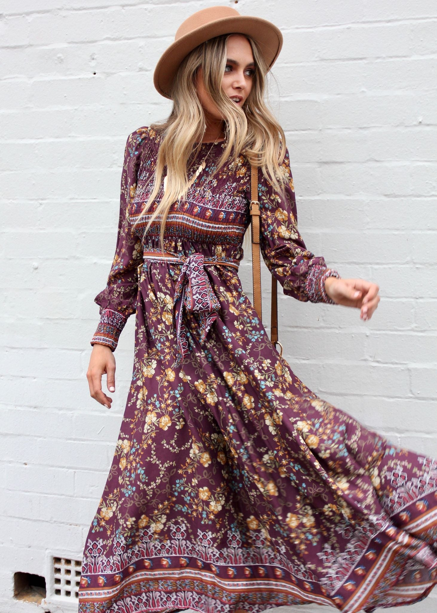 Bella Maxi Dress w/ Tie - Essie