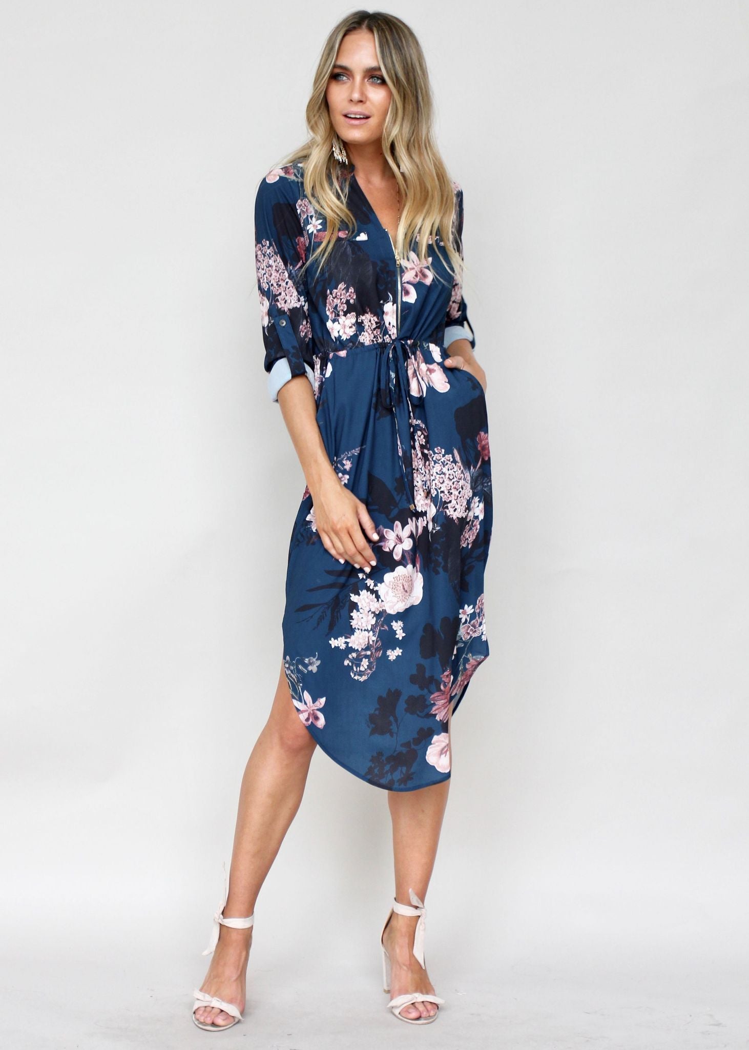 Let Me Lead Midi Dress - Midnight
