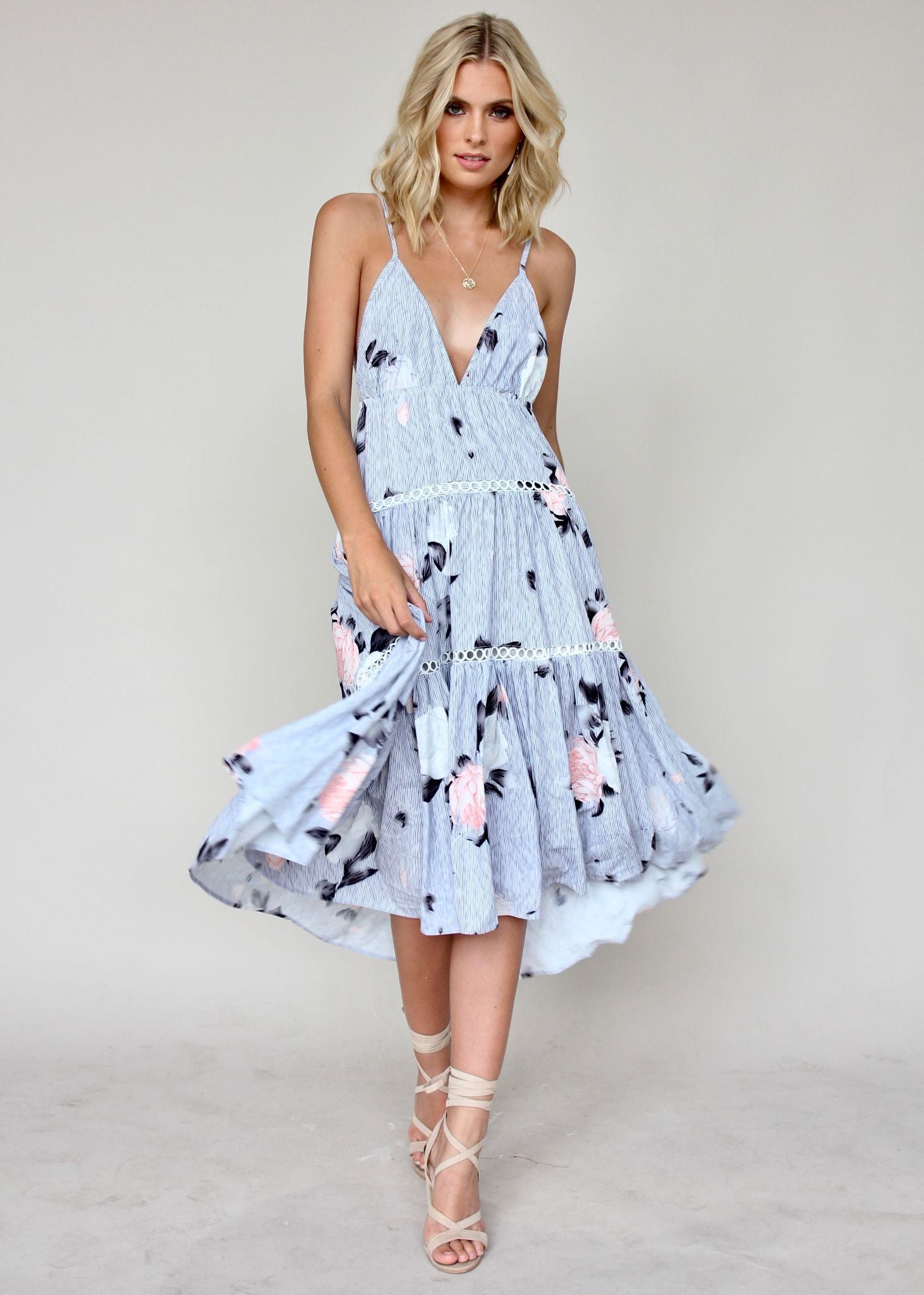 Looking Glass Midi Dress - Nautic