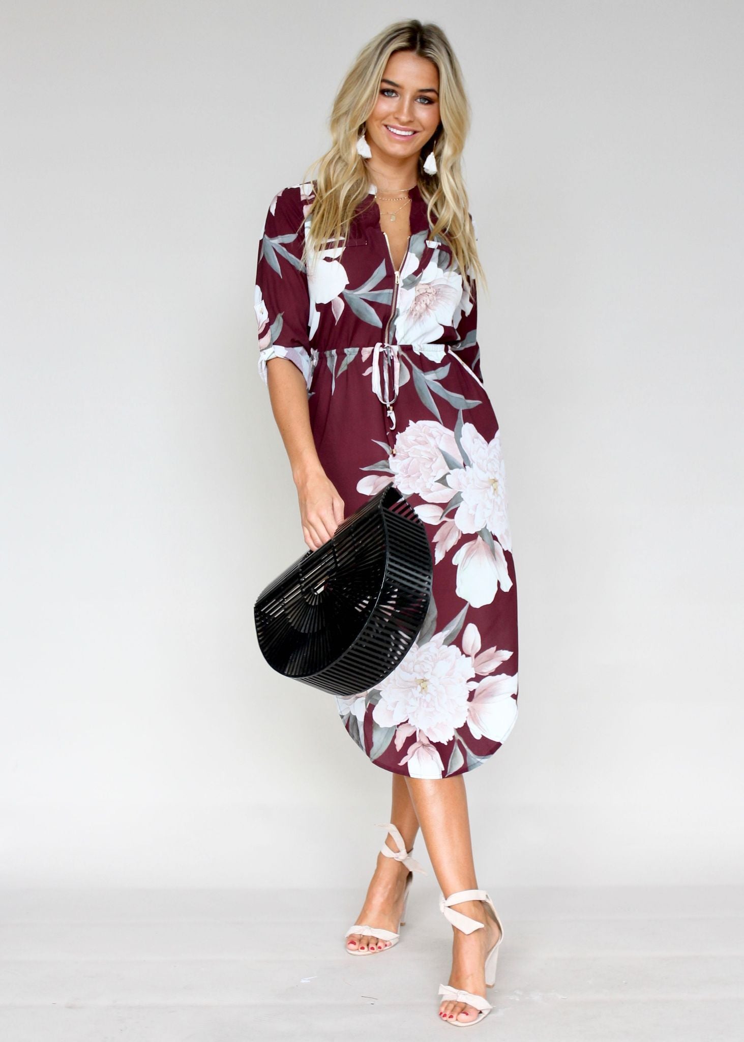 Let Me Lead Midi Dress - Mulberry