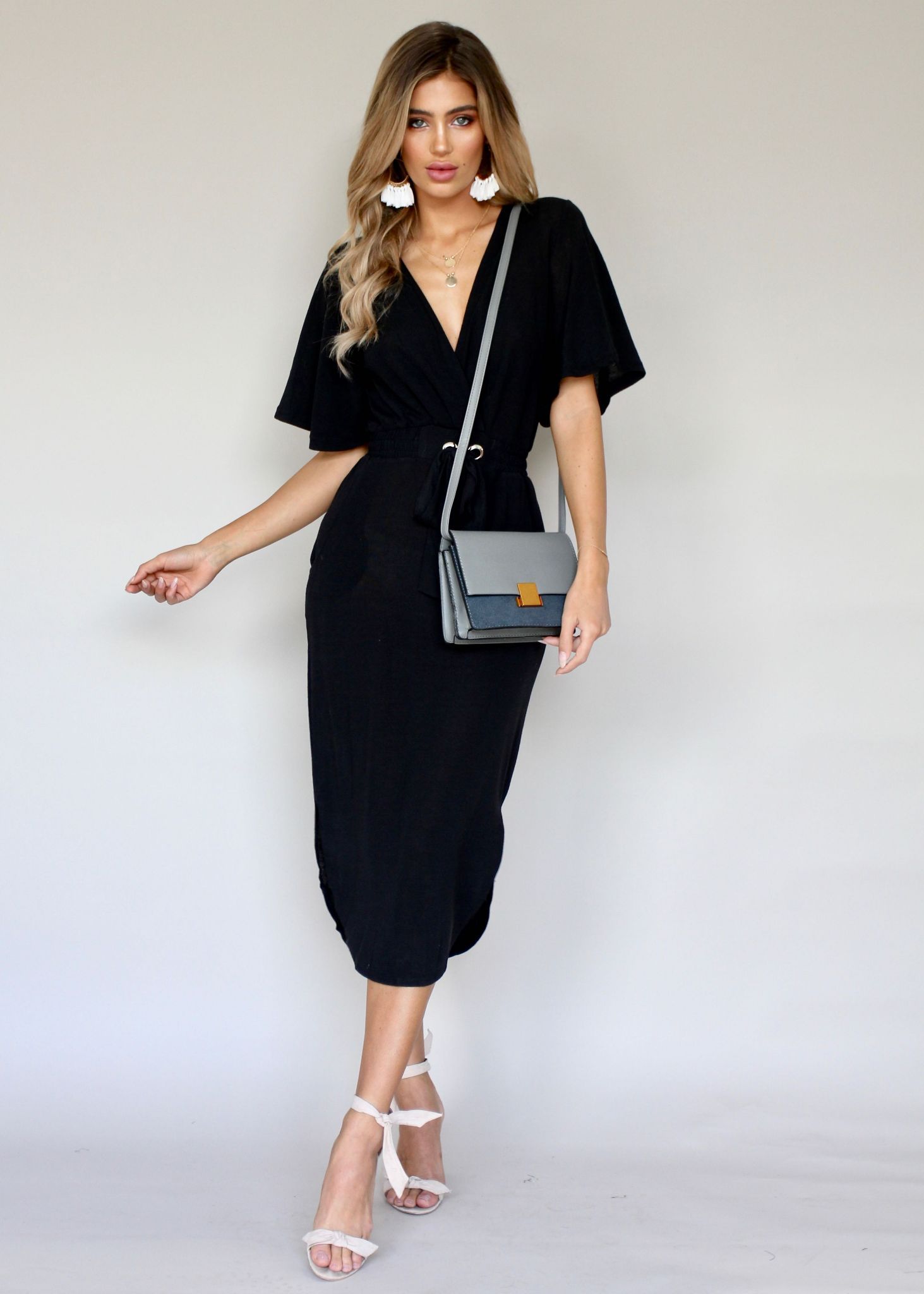 Run & Tell Midi Dress - Black