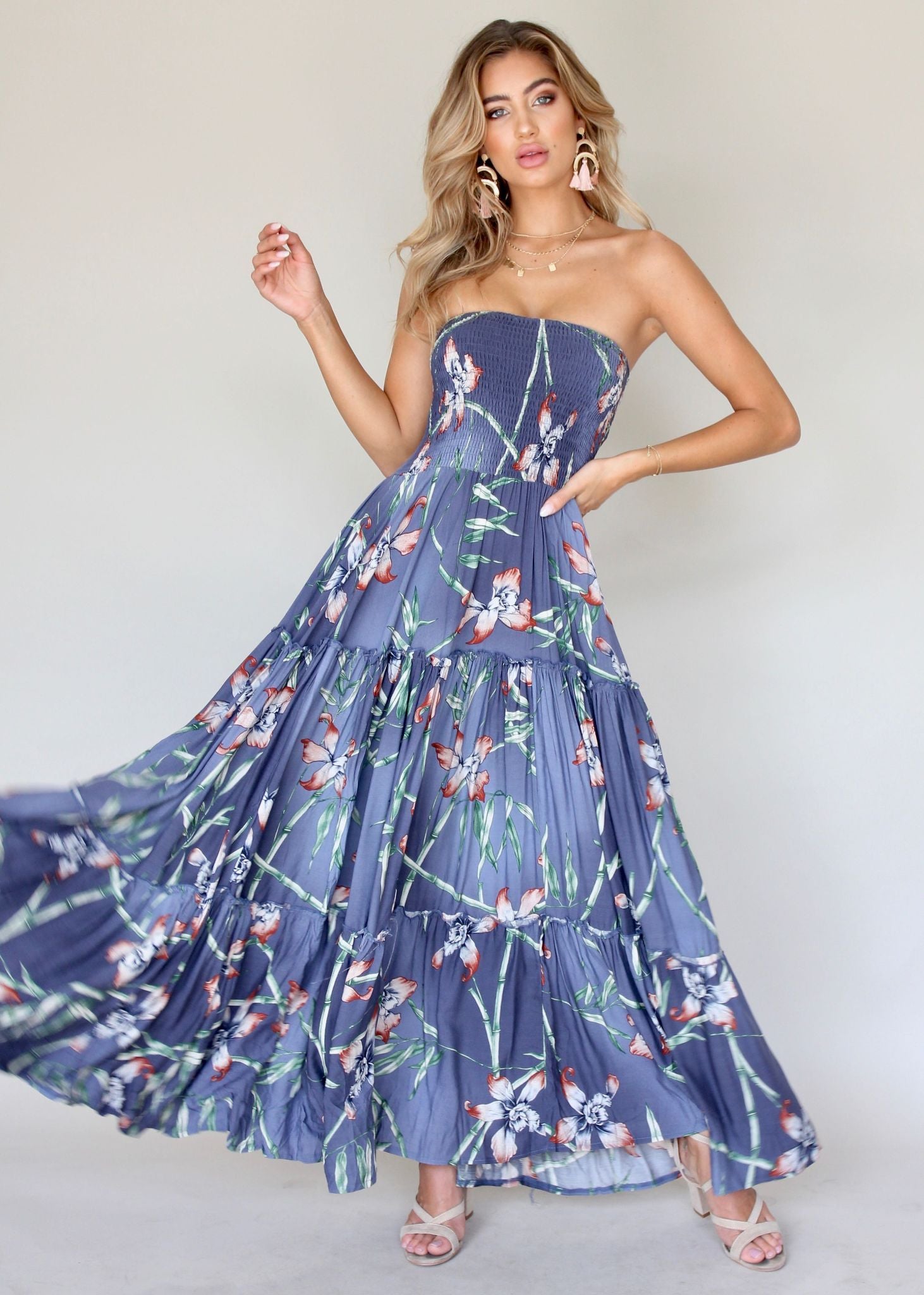 Salsa Strapless Maxi Dress - Bamboo