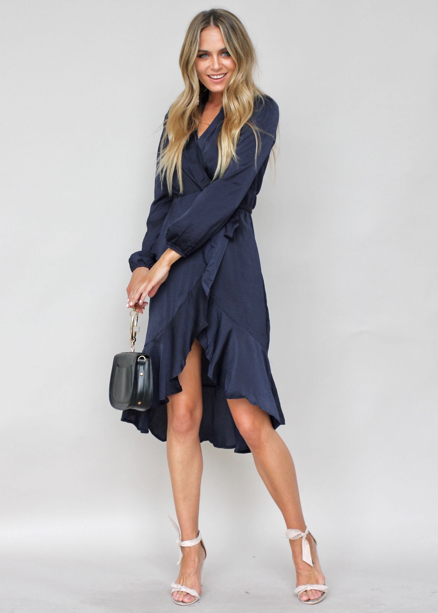 Last Call Wrap Dress - Navy