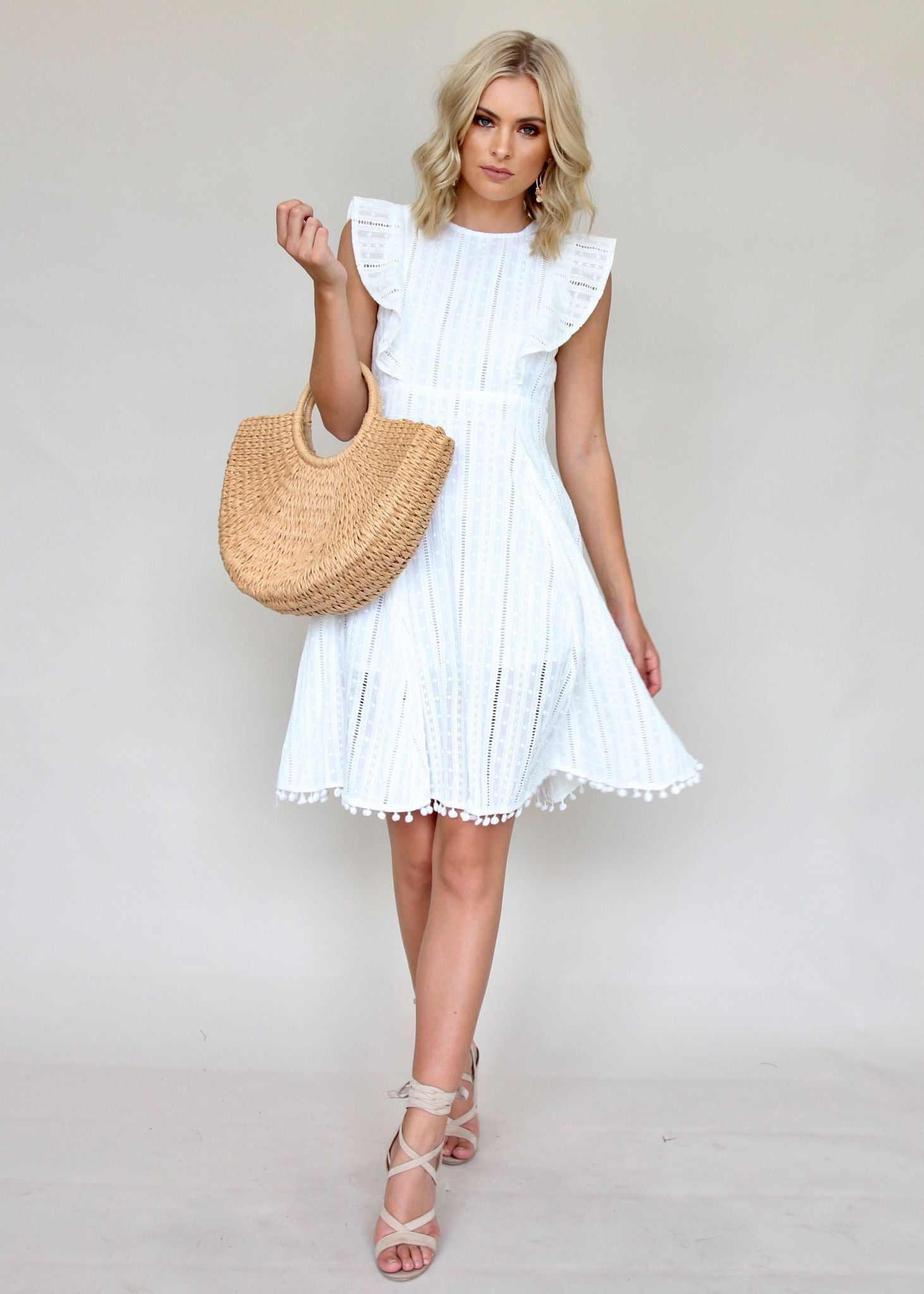 Talk About It Midi Dress - White