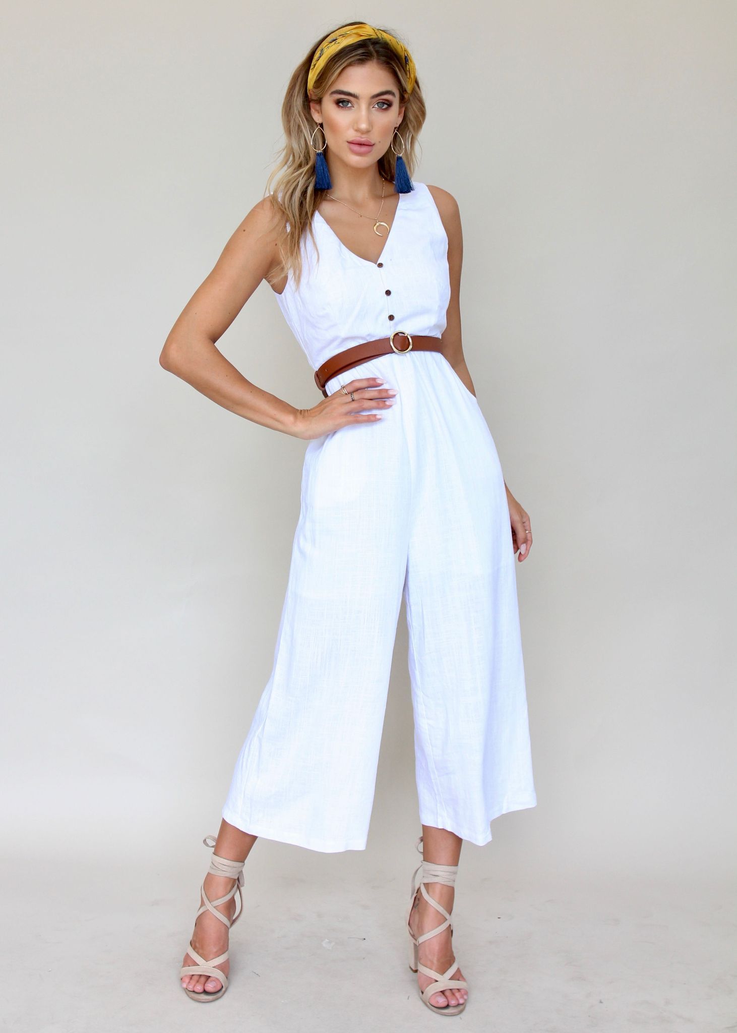 Daxton Pantsuit - White