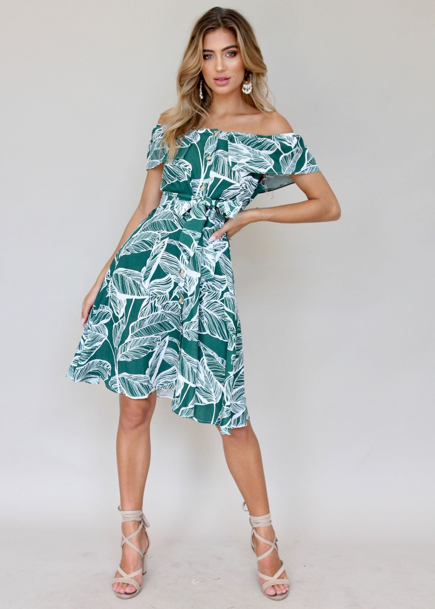 Fall Together Dress - Green Leaf