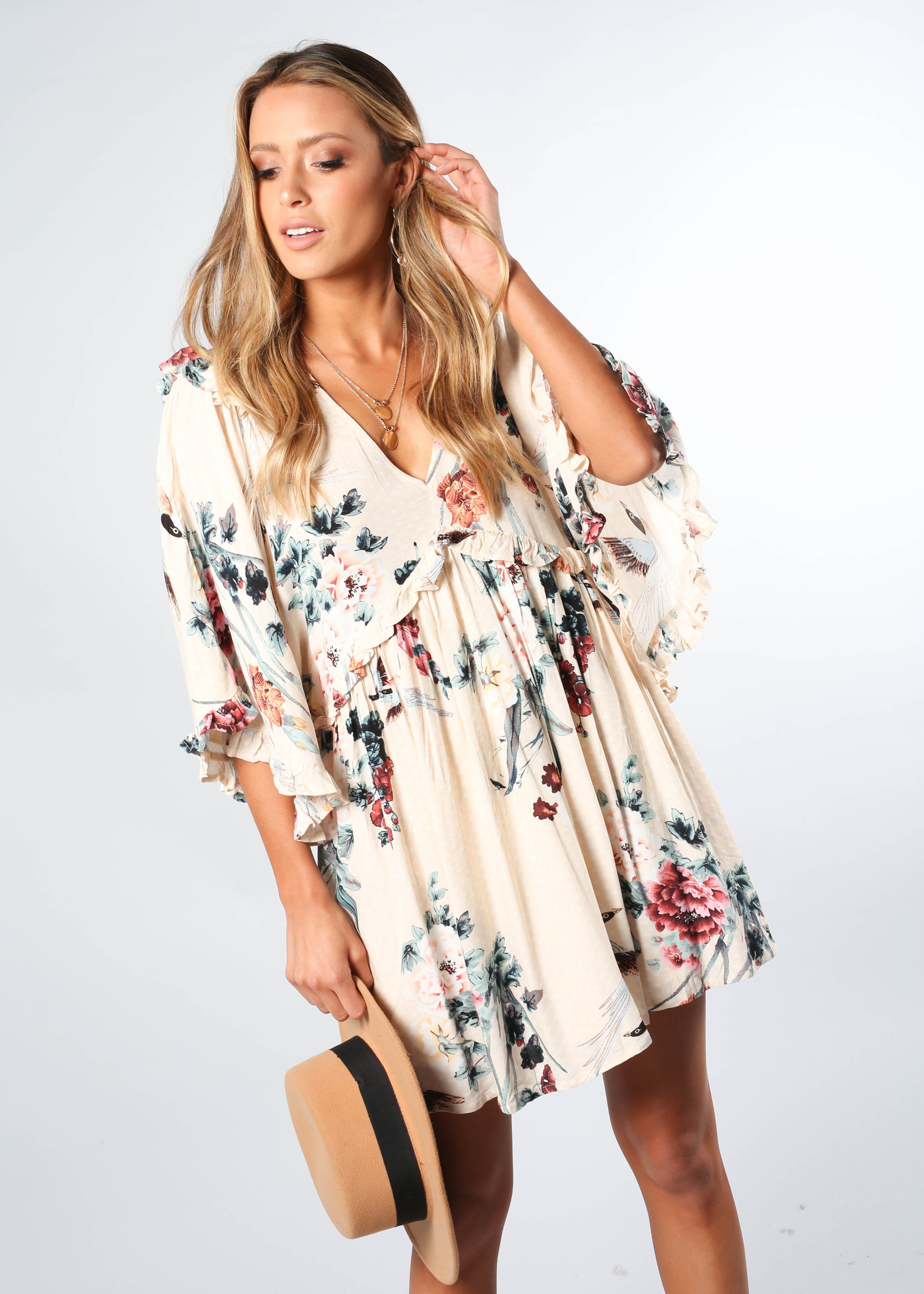 Better Off Swing Dress - Peony