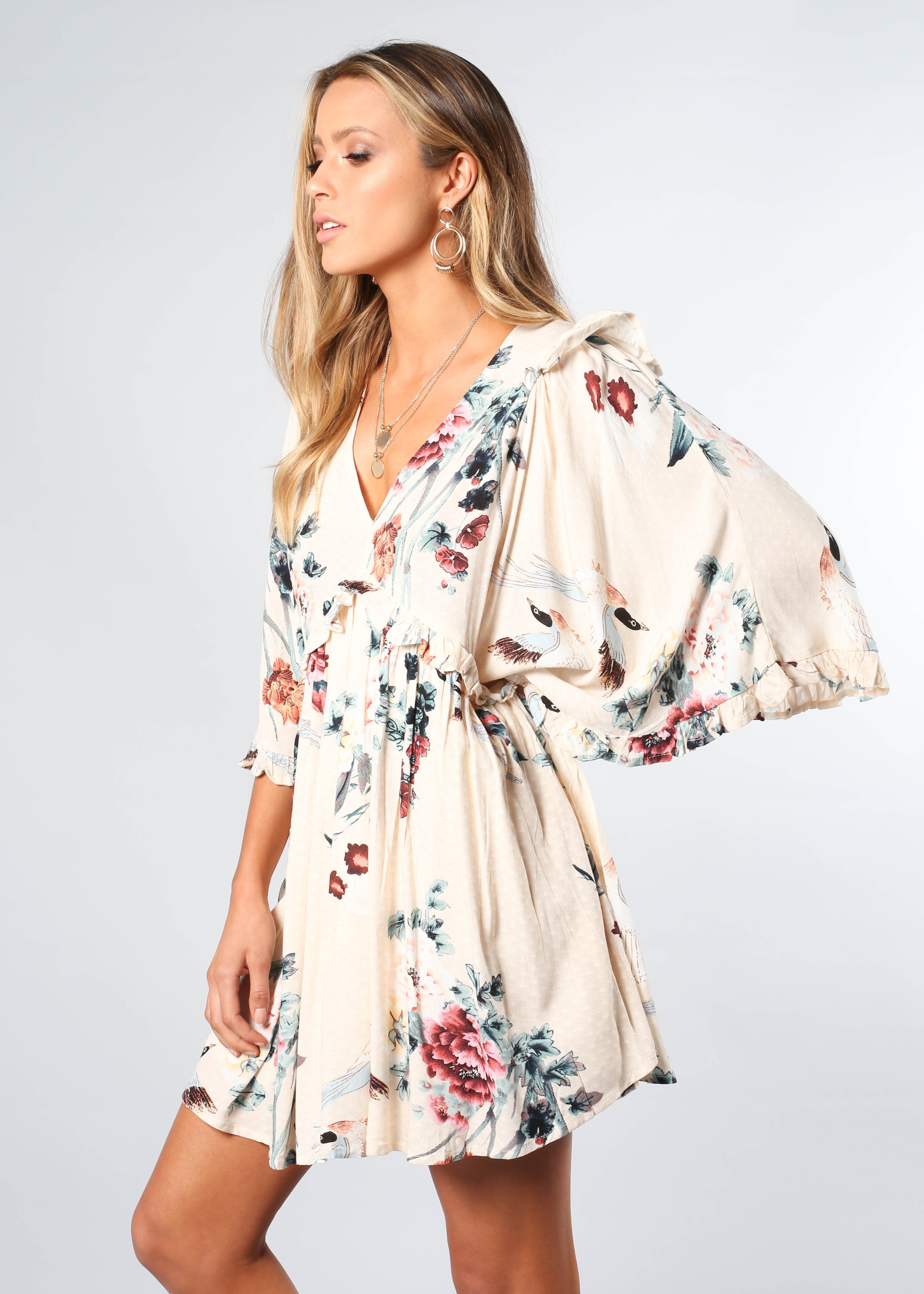 Better Off Swing Dress - Peony