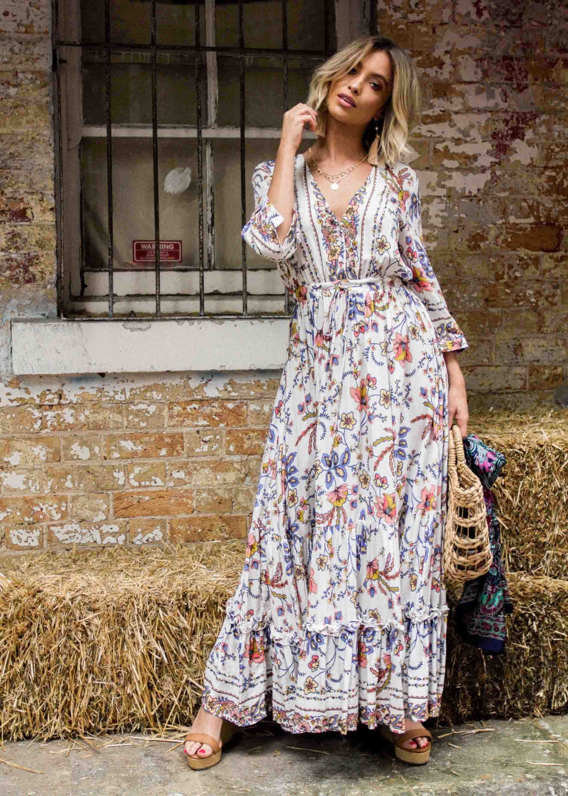 Sassy Maxi Dress - Floral Harvest