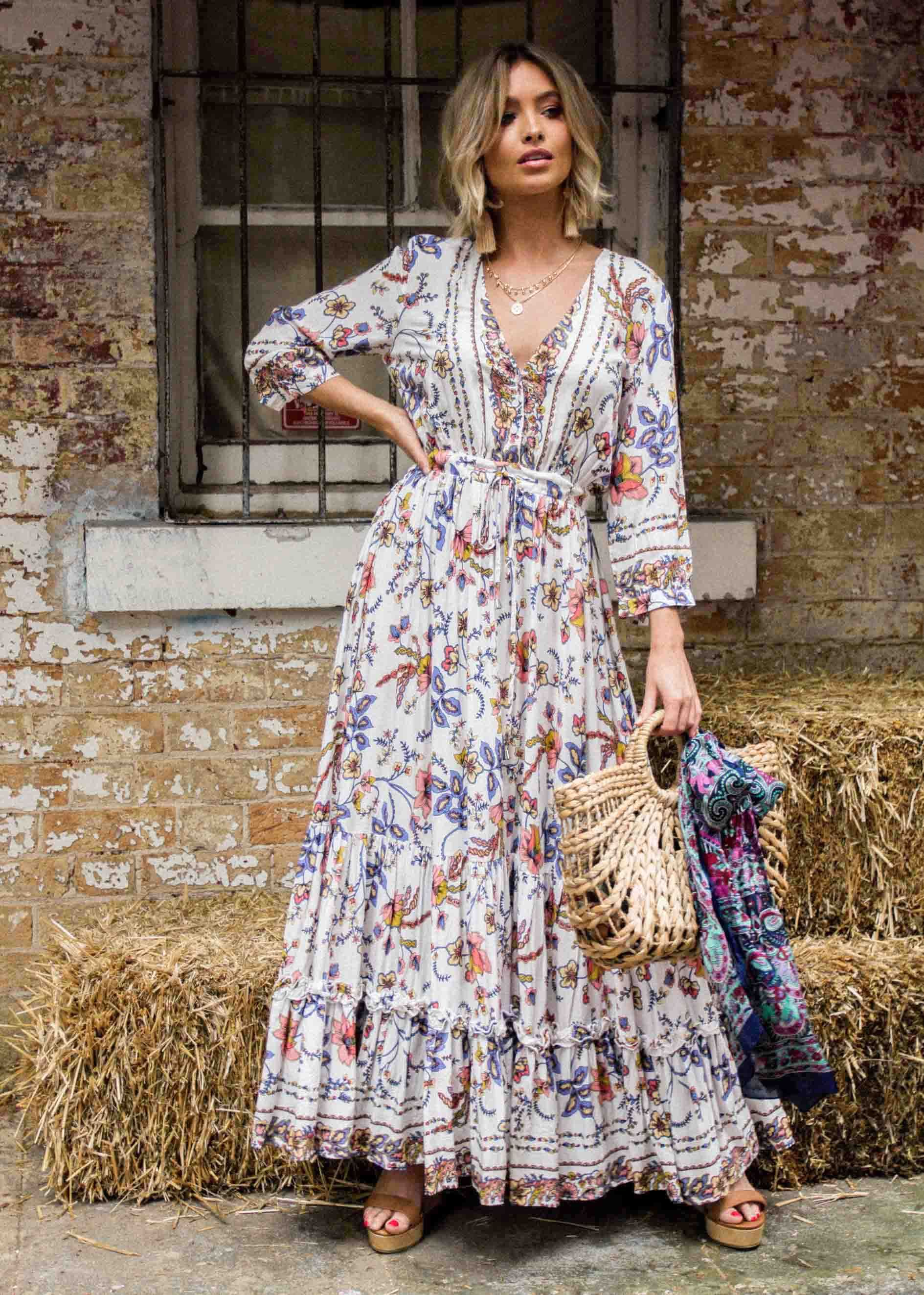Sassy Maxi Dress - Floral Harvest