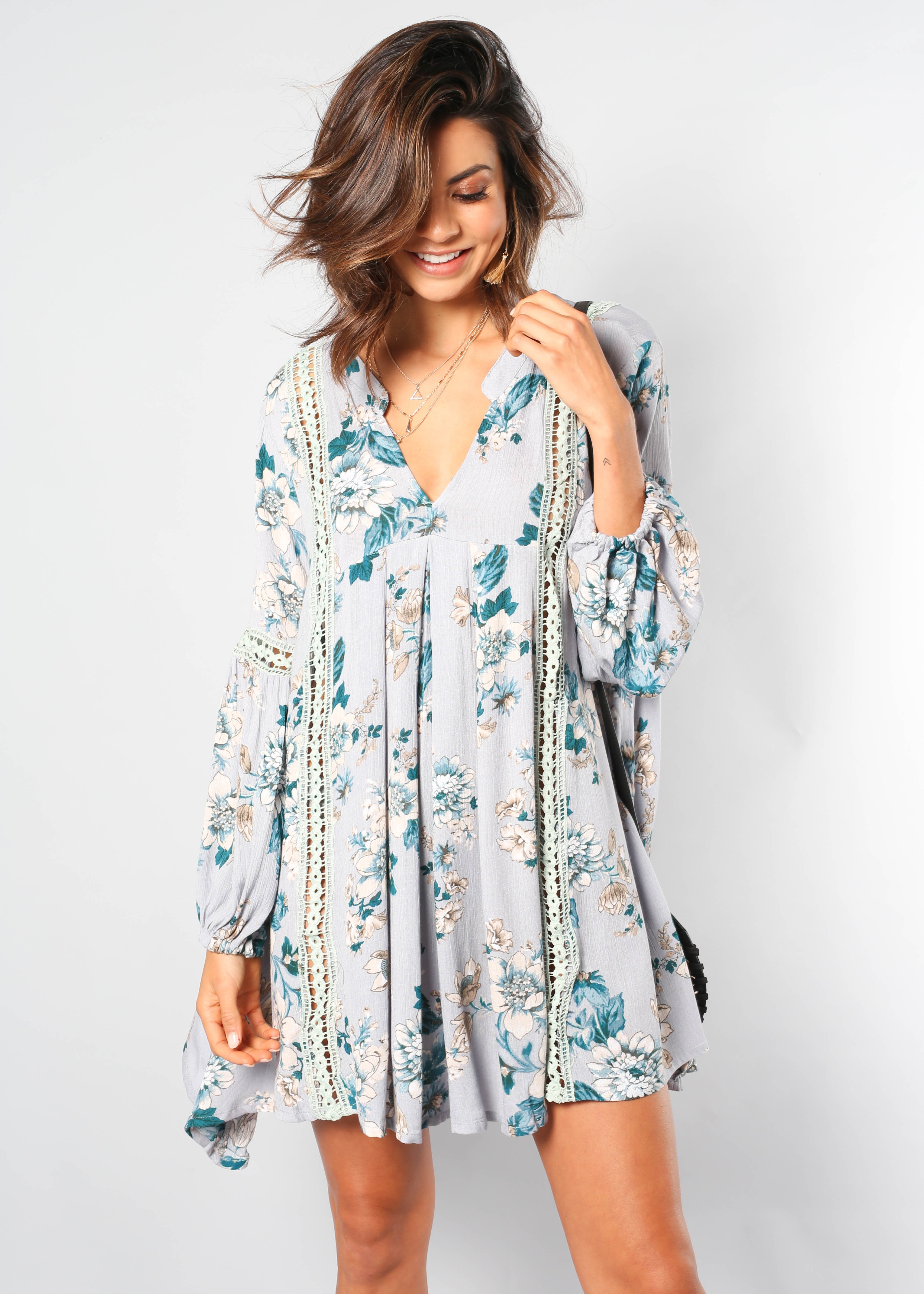 By My Side Swing Dress - Powder Blue