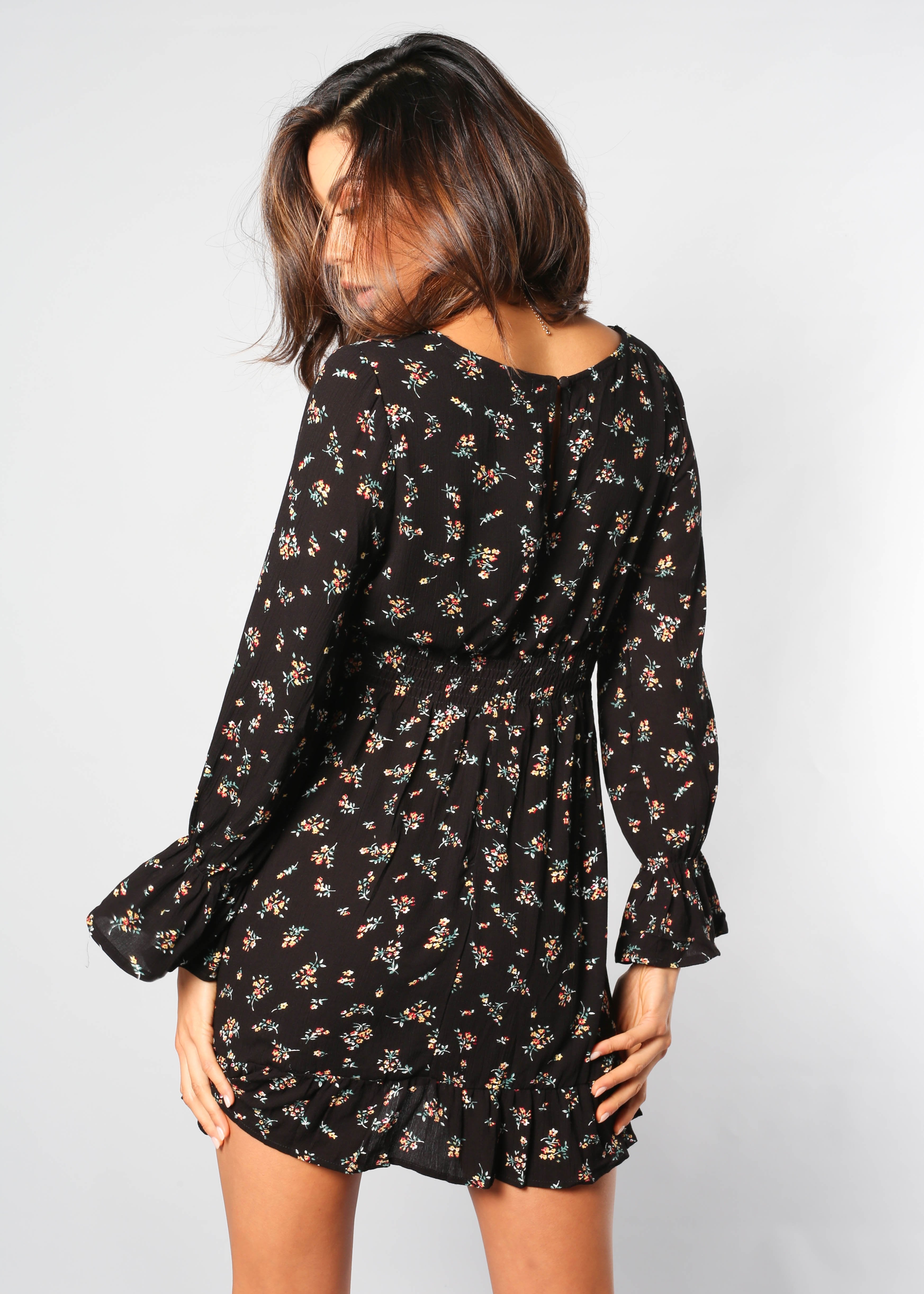 Finding My Way Dress - Black Floral