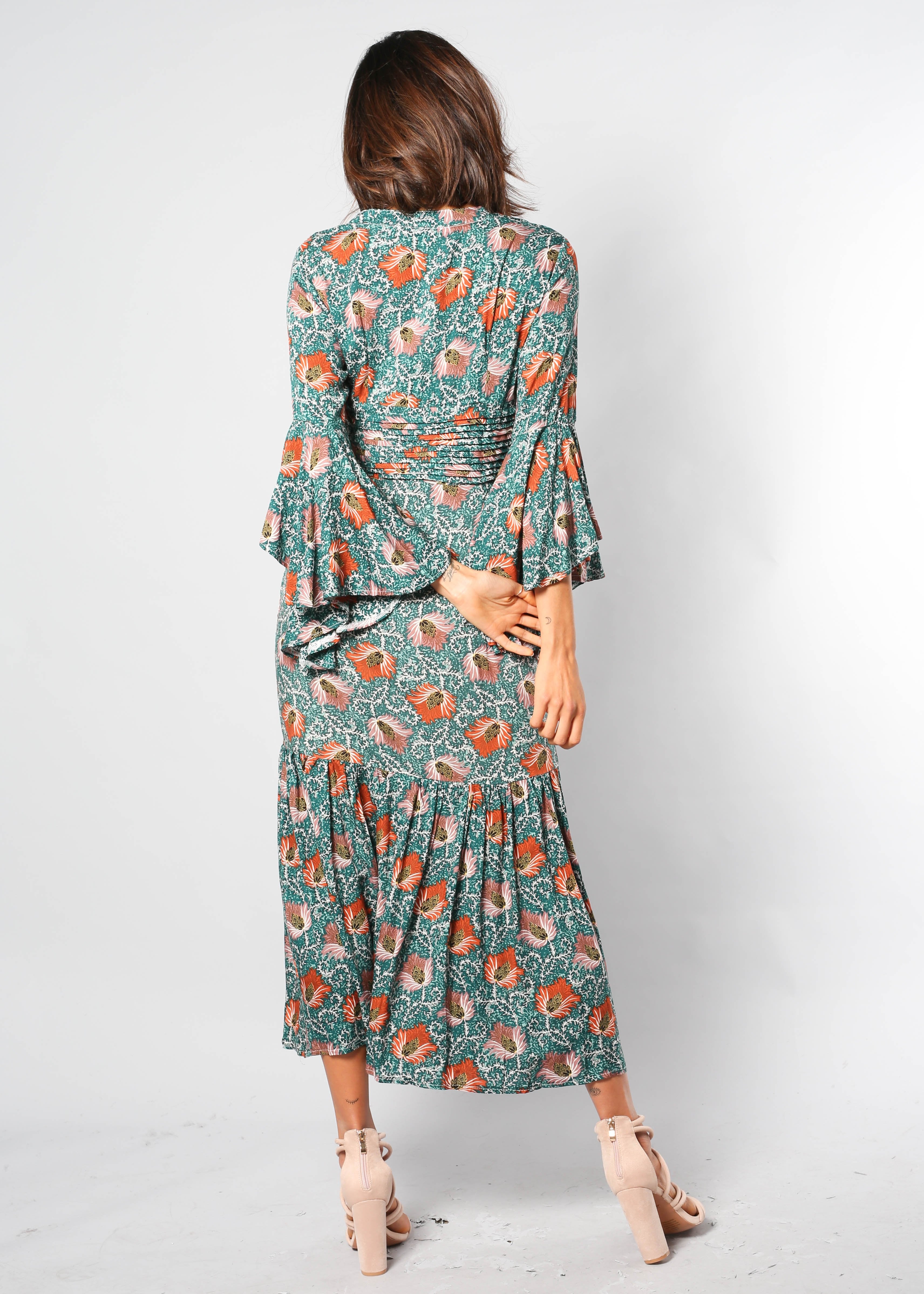 Everything Is Love Maxi Dress - Emerald Bloom