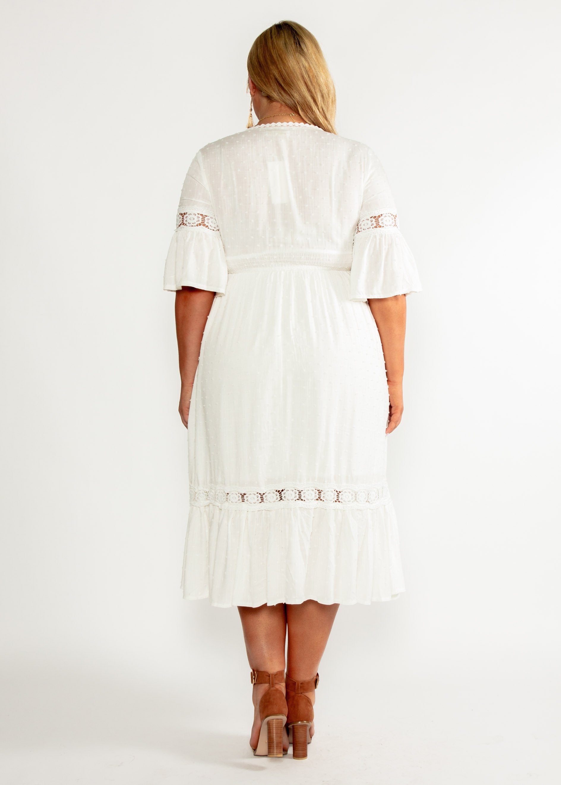 Radiate Midi Dress - White
