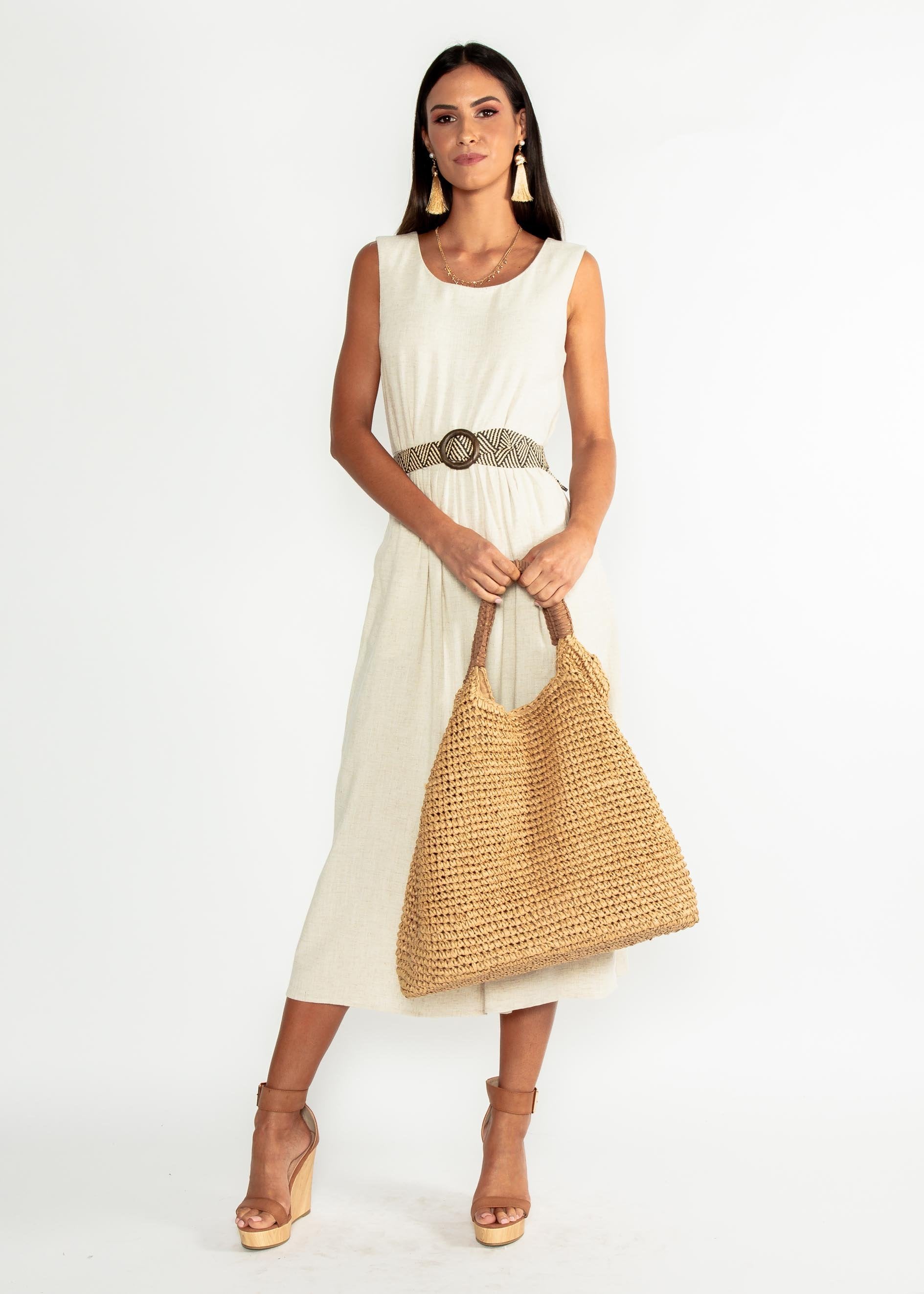 Elsa Linen-Blended Pantsuit - Natural