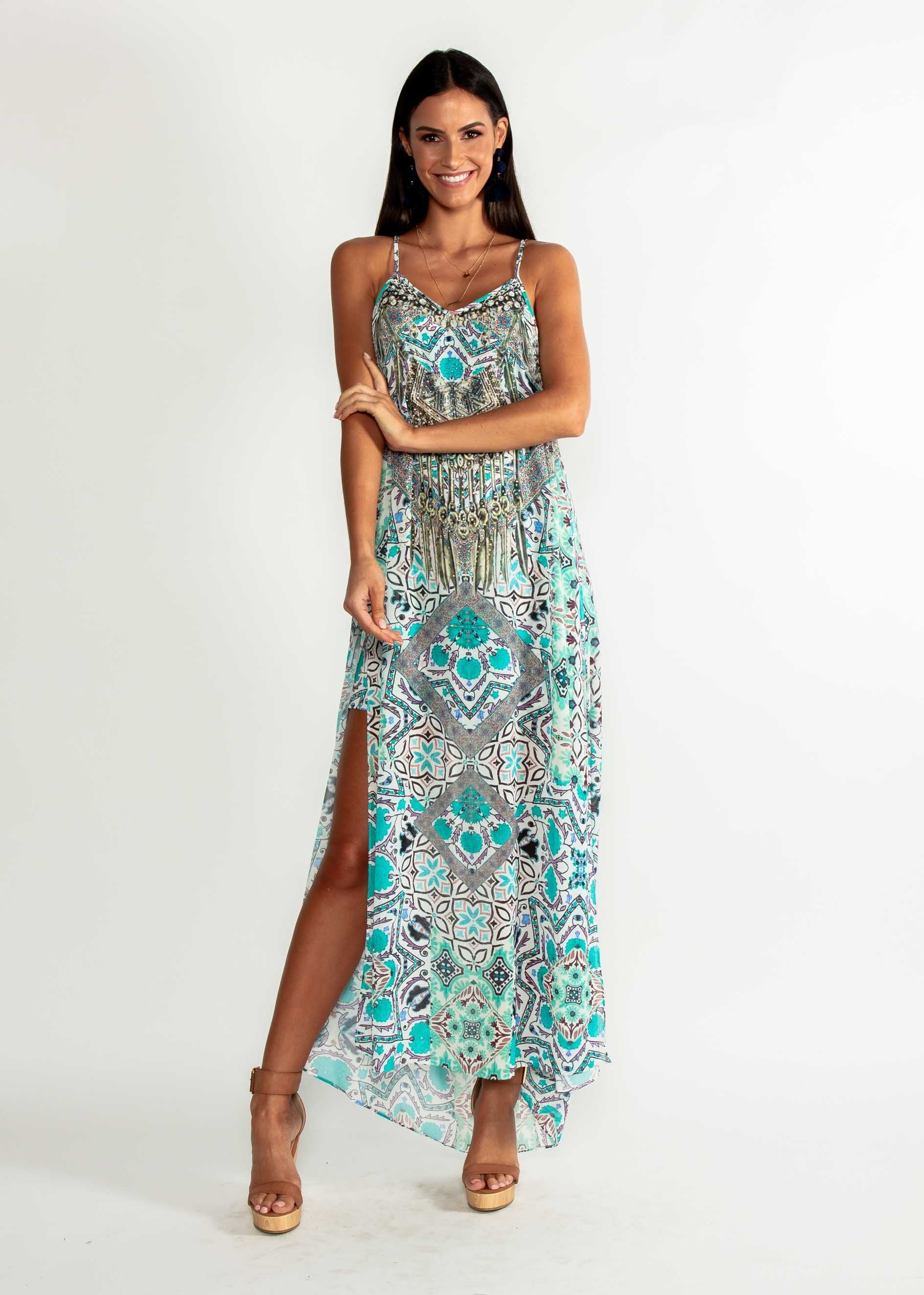 Lost Lotus Chiffon Maxi - Havana