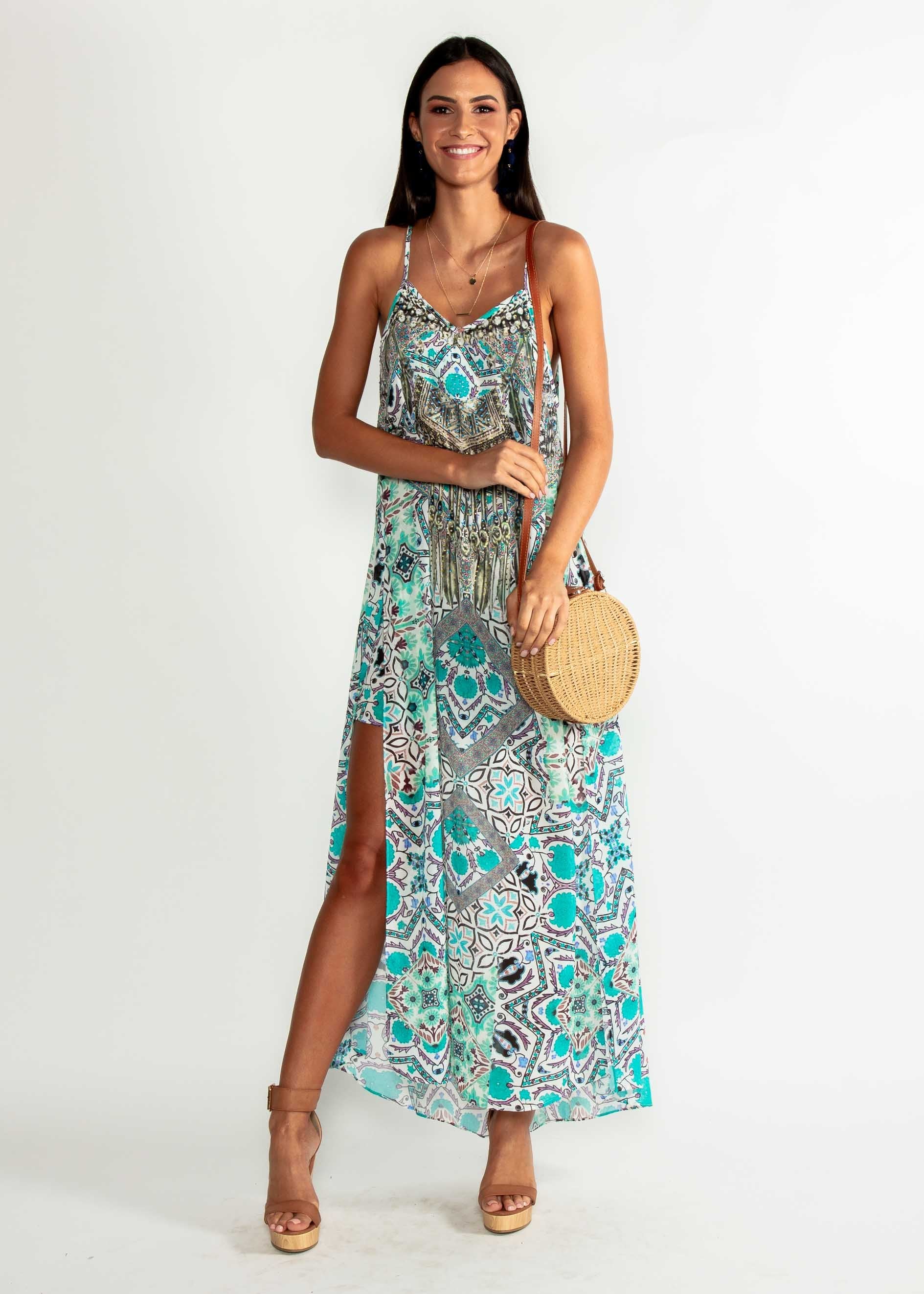 Lost Lotus Chiffon Maxi - Havana