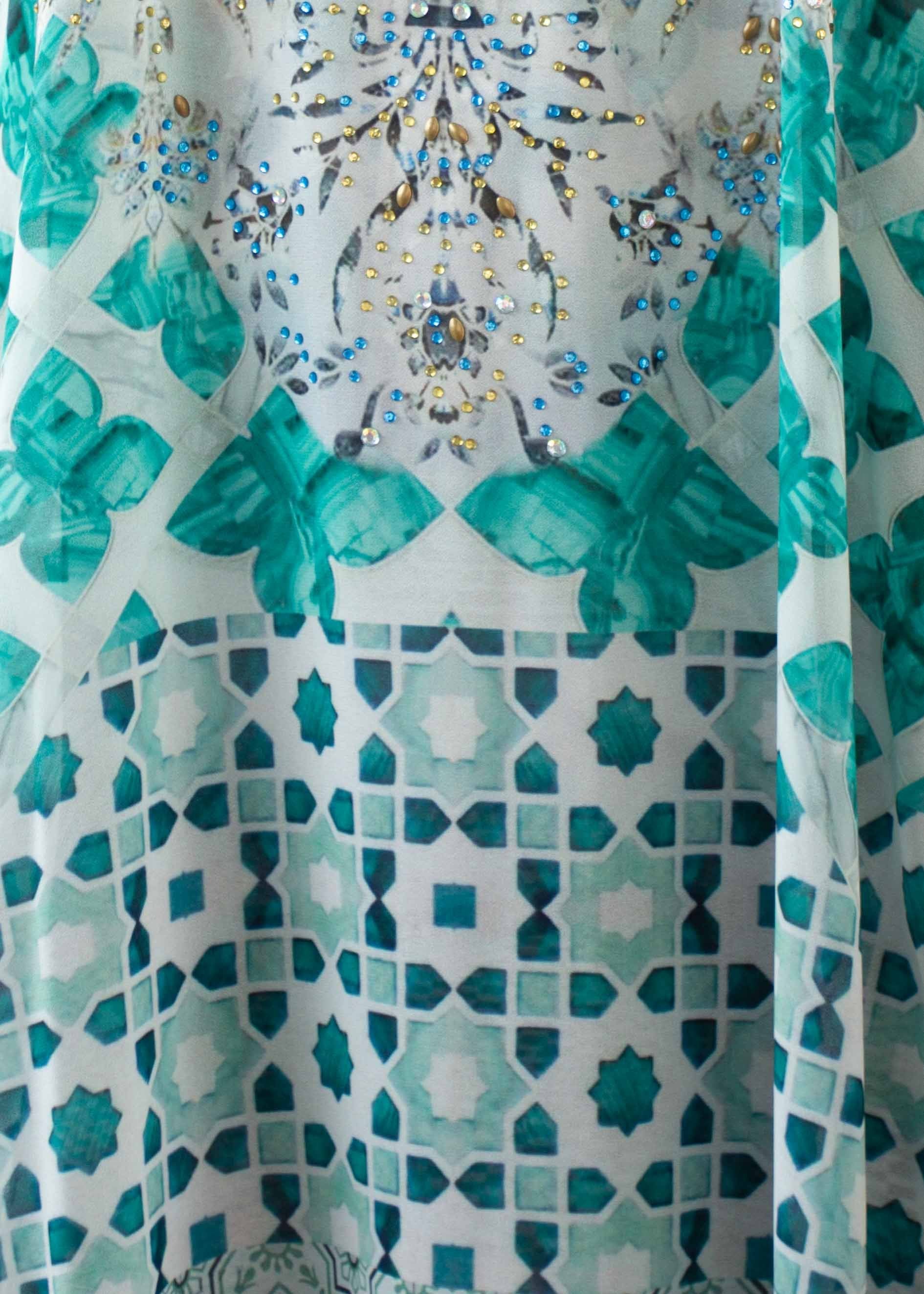 Lost Lotus Chiffon Maxi - Emerald City