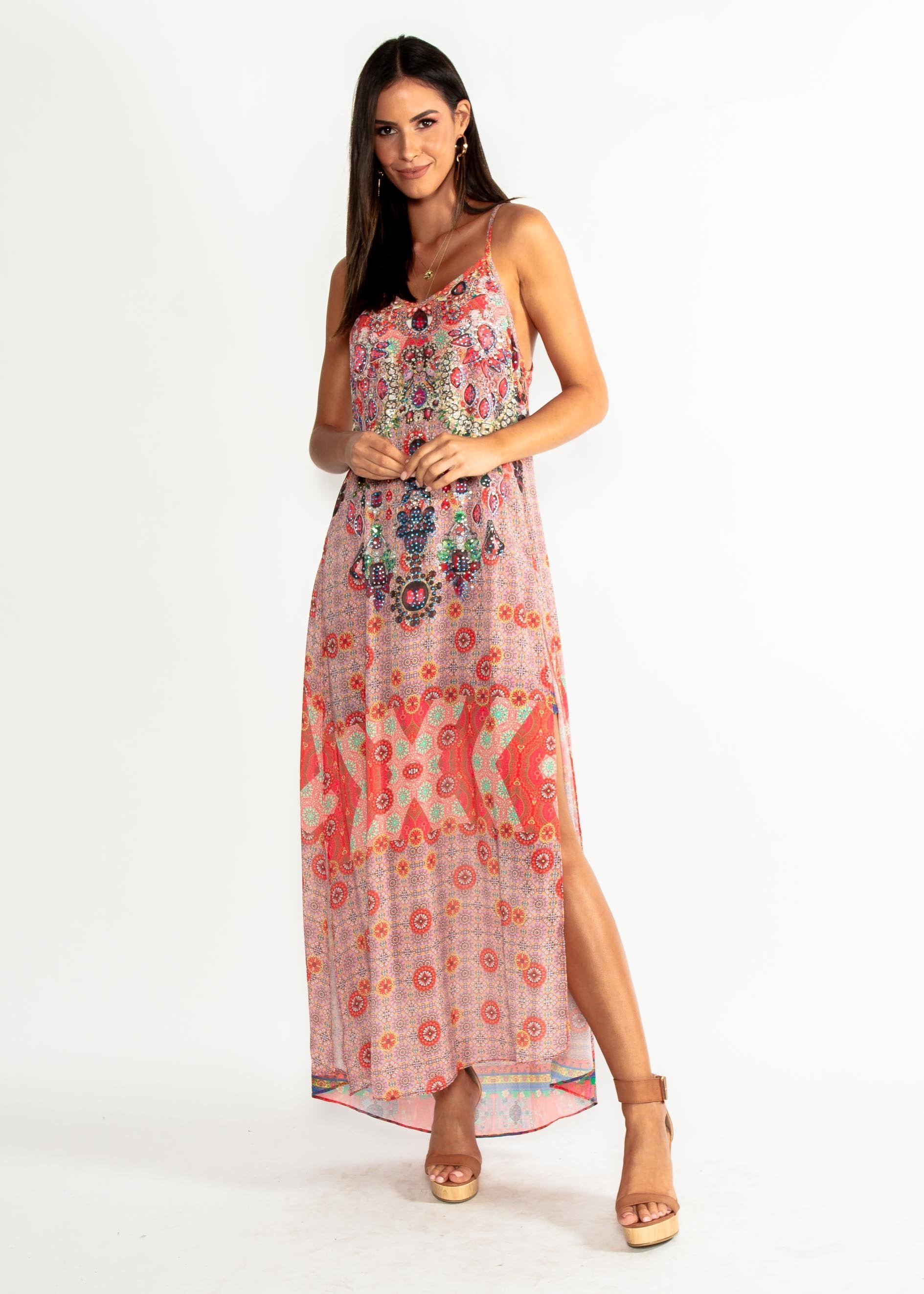 Lost Lotus Chiffon Maxi - Summer Spritz