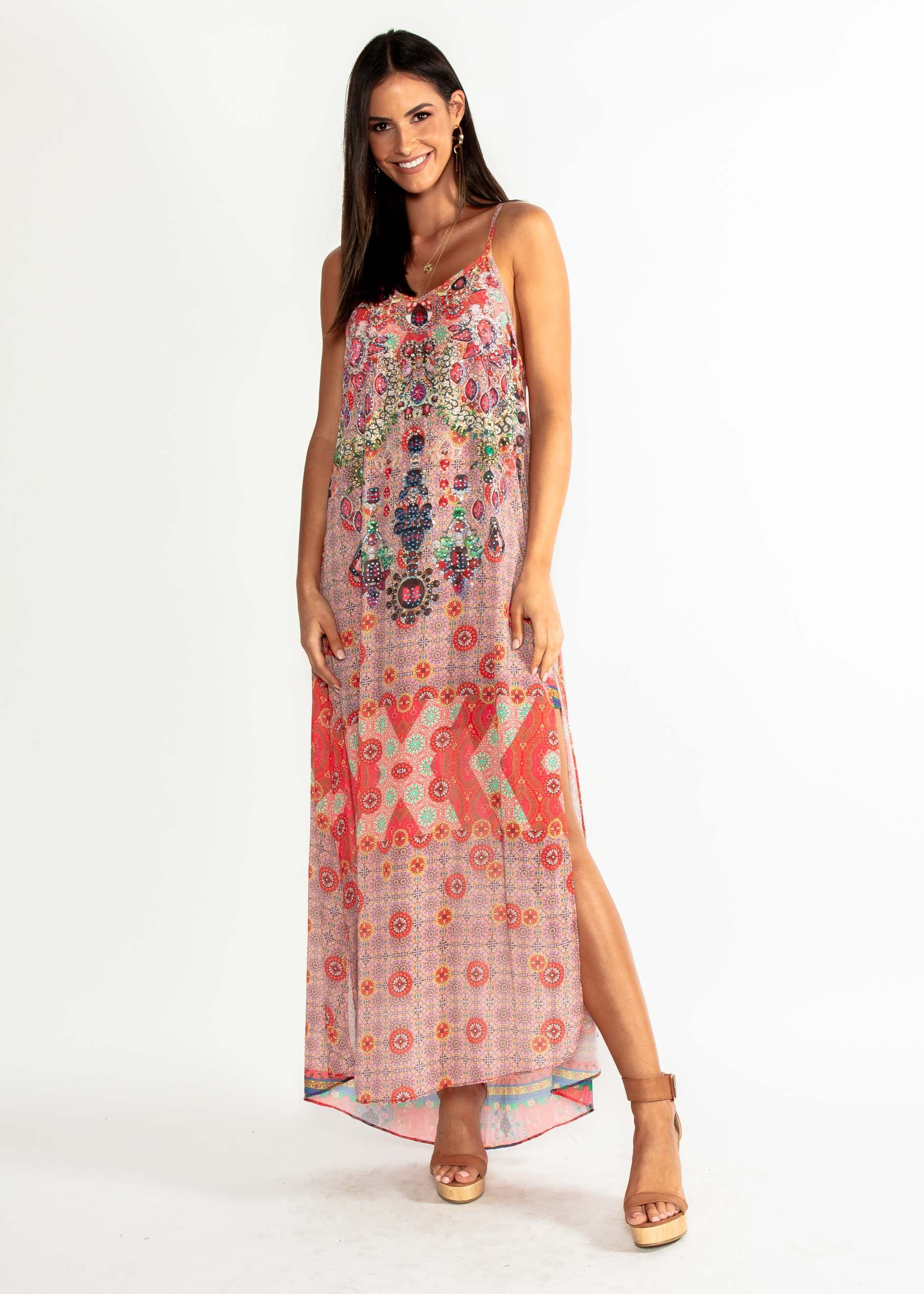Lost Lotus Chiffon Maxi - Summer Spritz