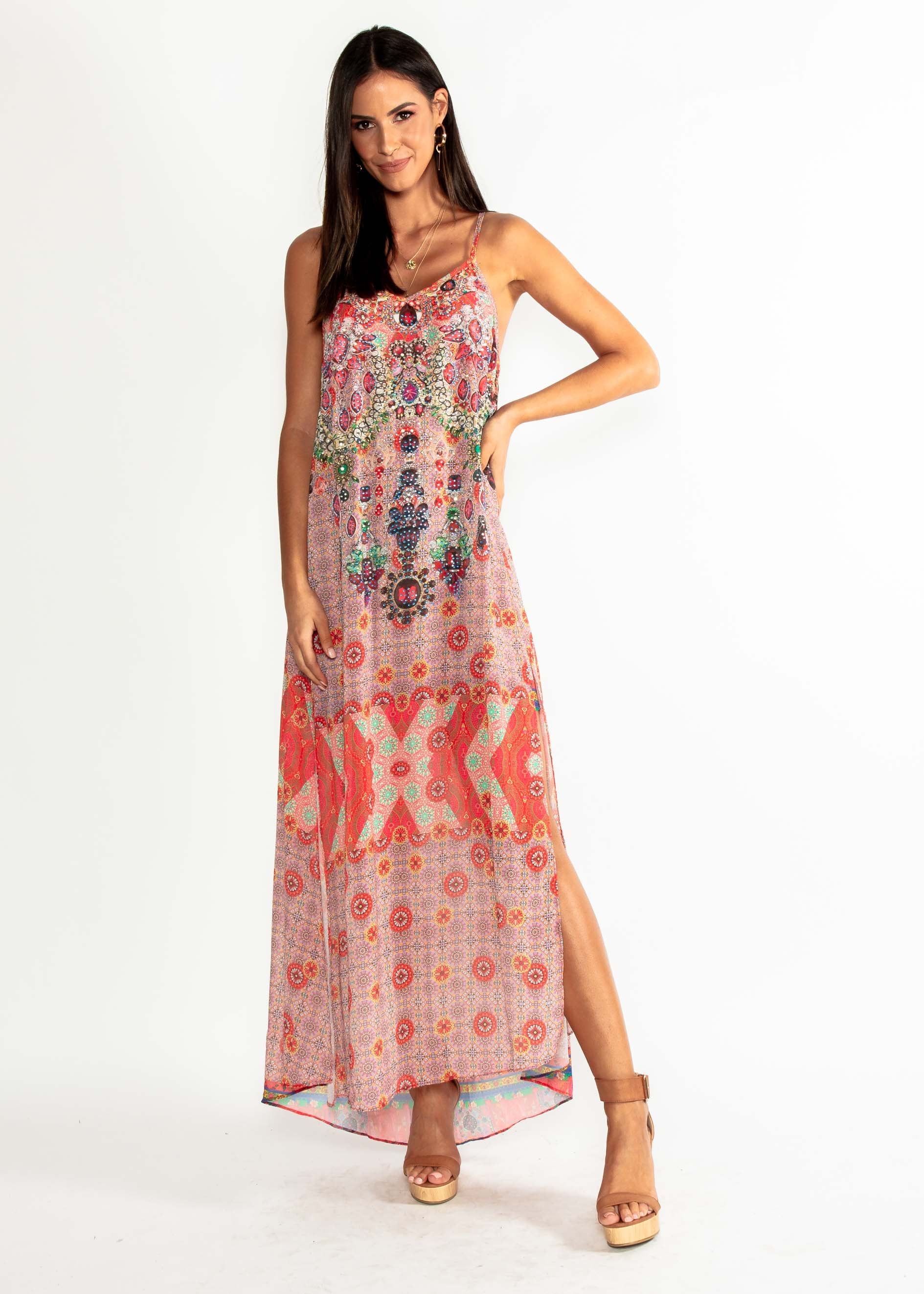 Lost Lotus Chiffon Maxi - Summer Spritz