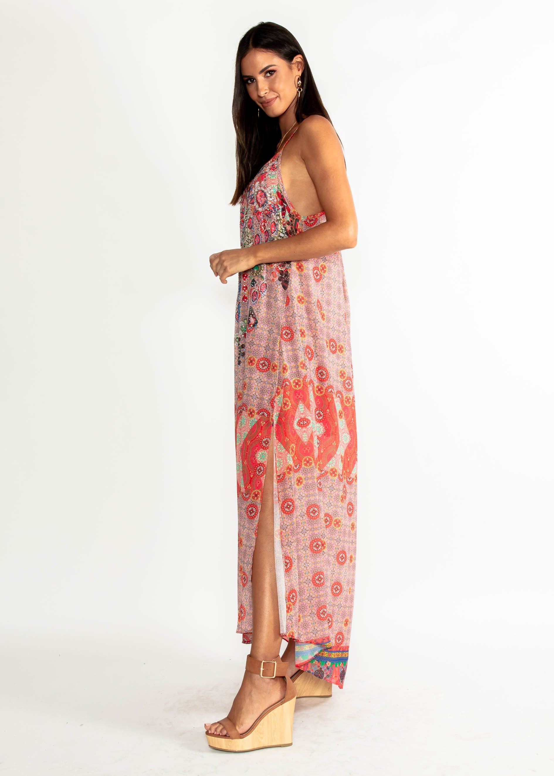 Lost Lotus Chiffon Maxi - Summer Spritz