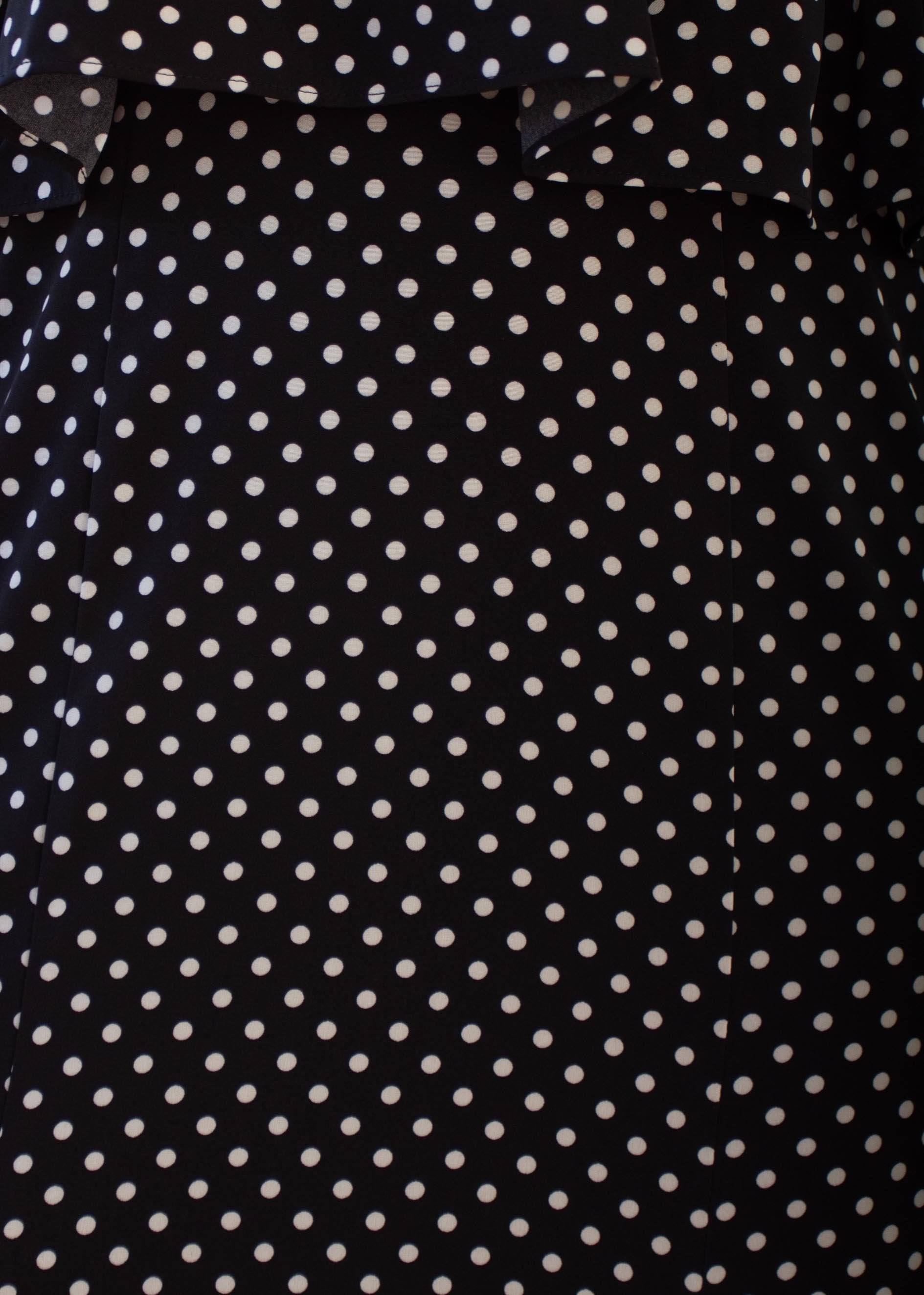 Heiress Strapless Midi Dress - Black Polka
