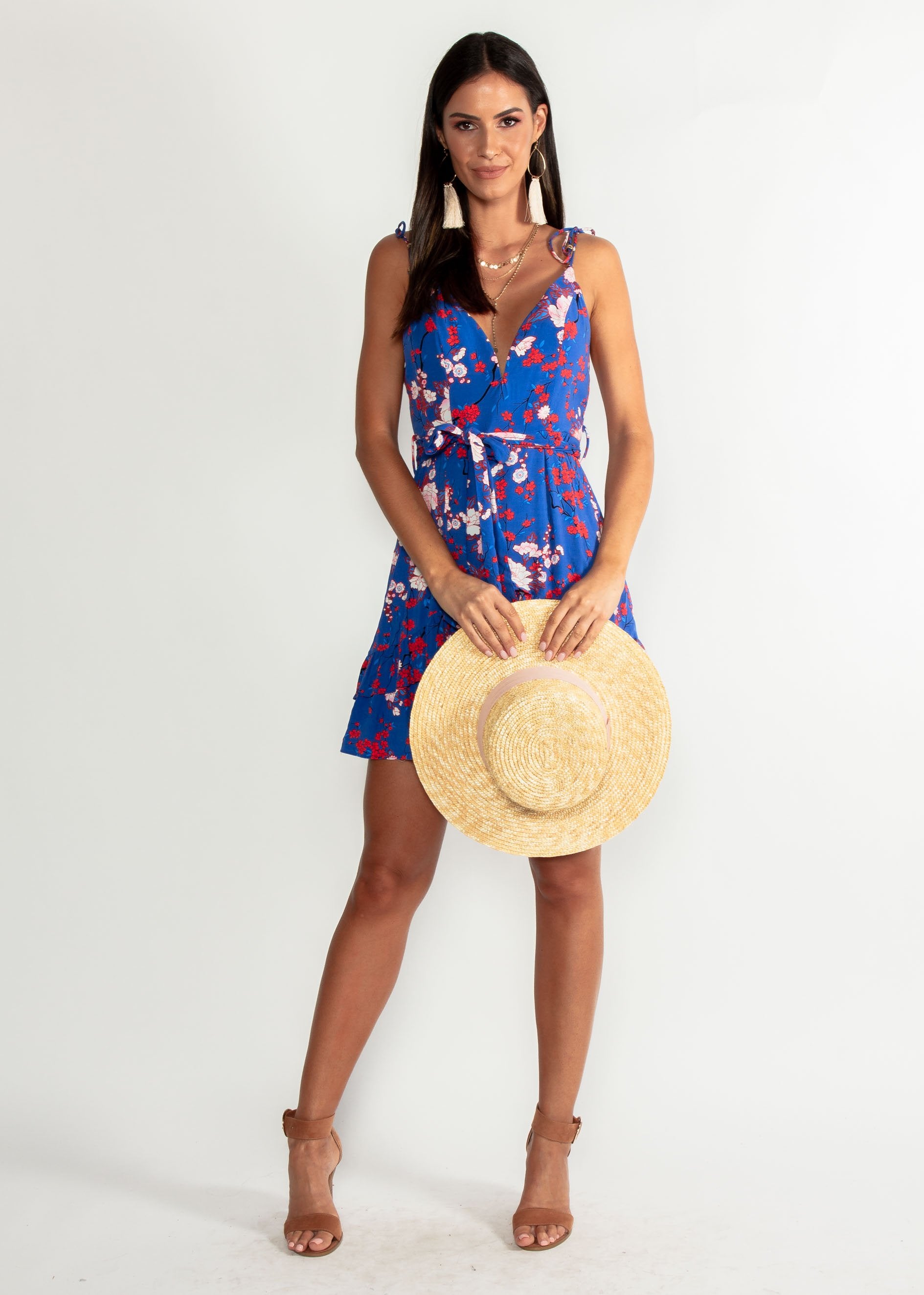 Matilda Swing Dress - Blue Floral