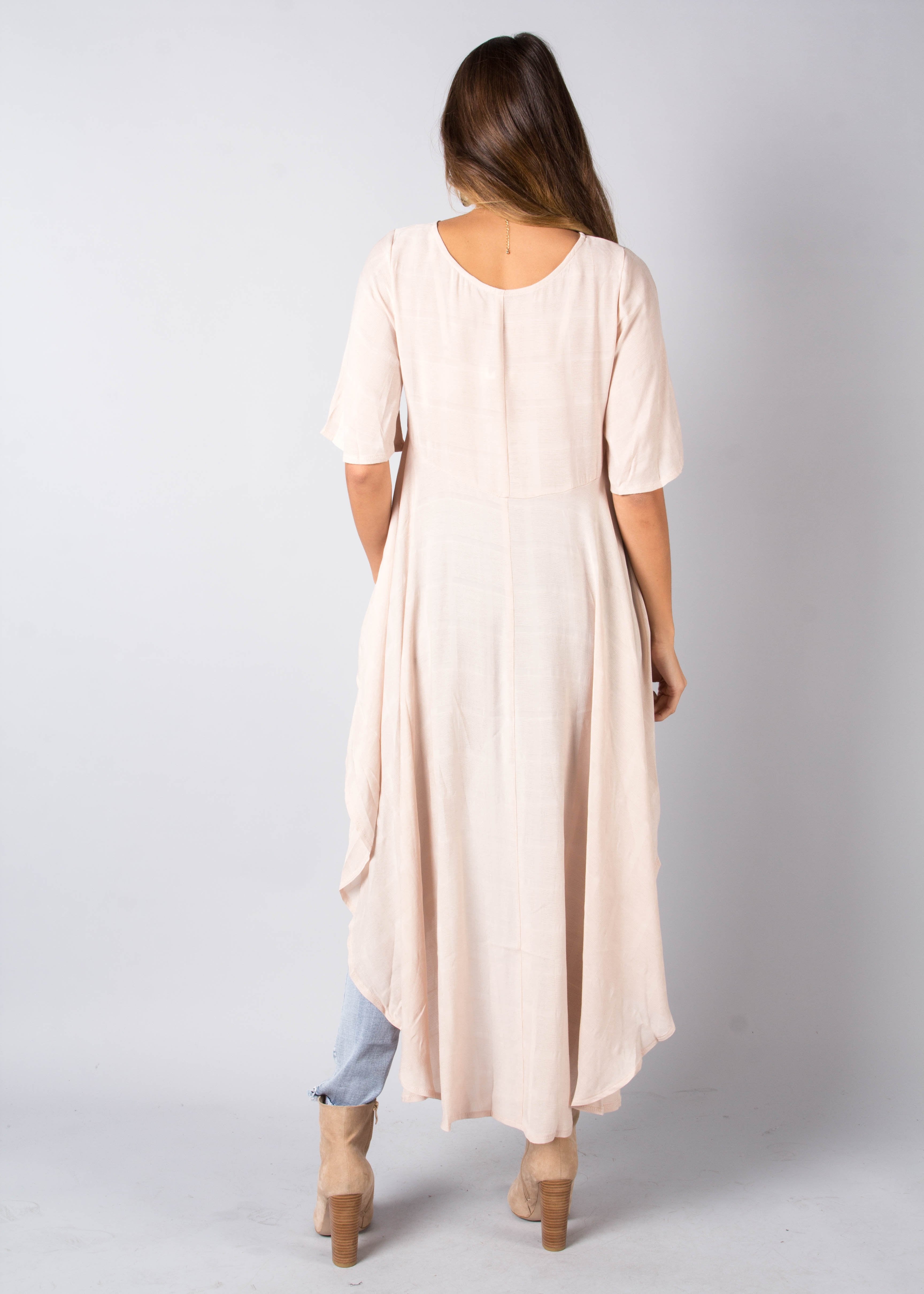 Another Time Hi-Lo Blouse - Blush