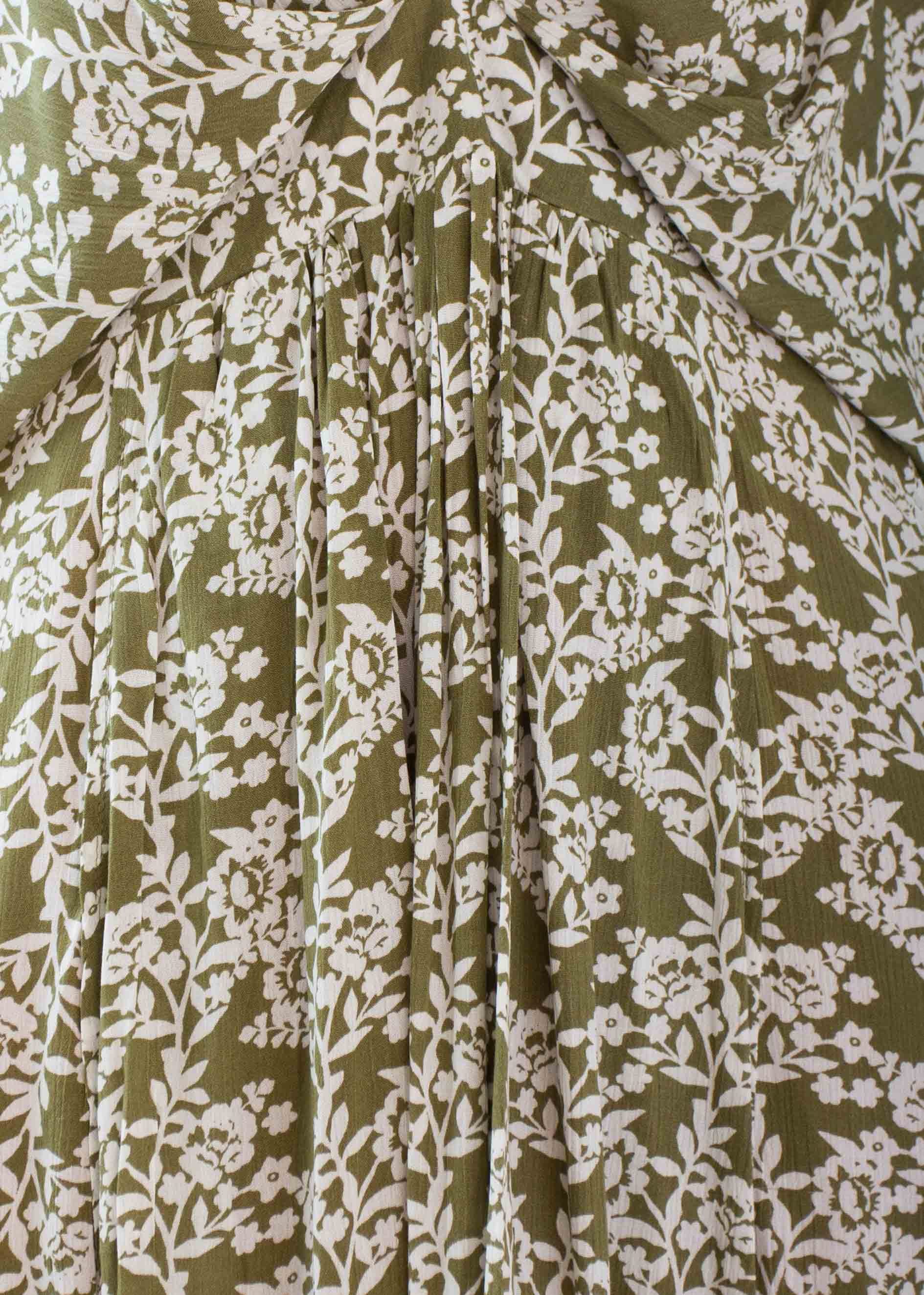 Glory Days Maxi Dress - Khaki Floral