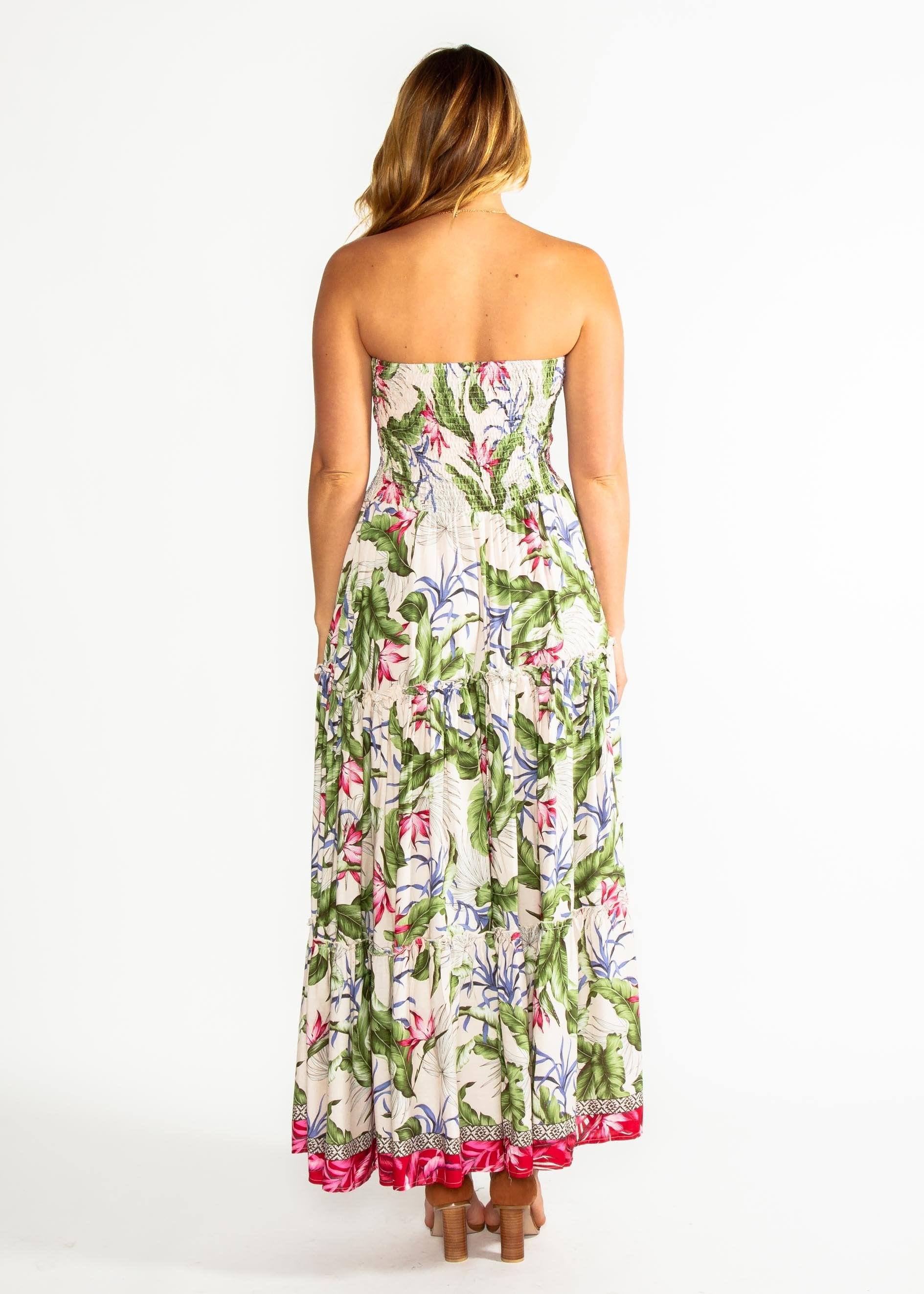 Salsa Strapless Maxi Dress - Rosa