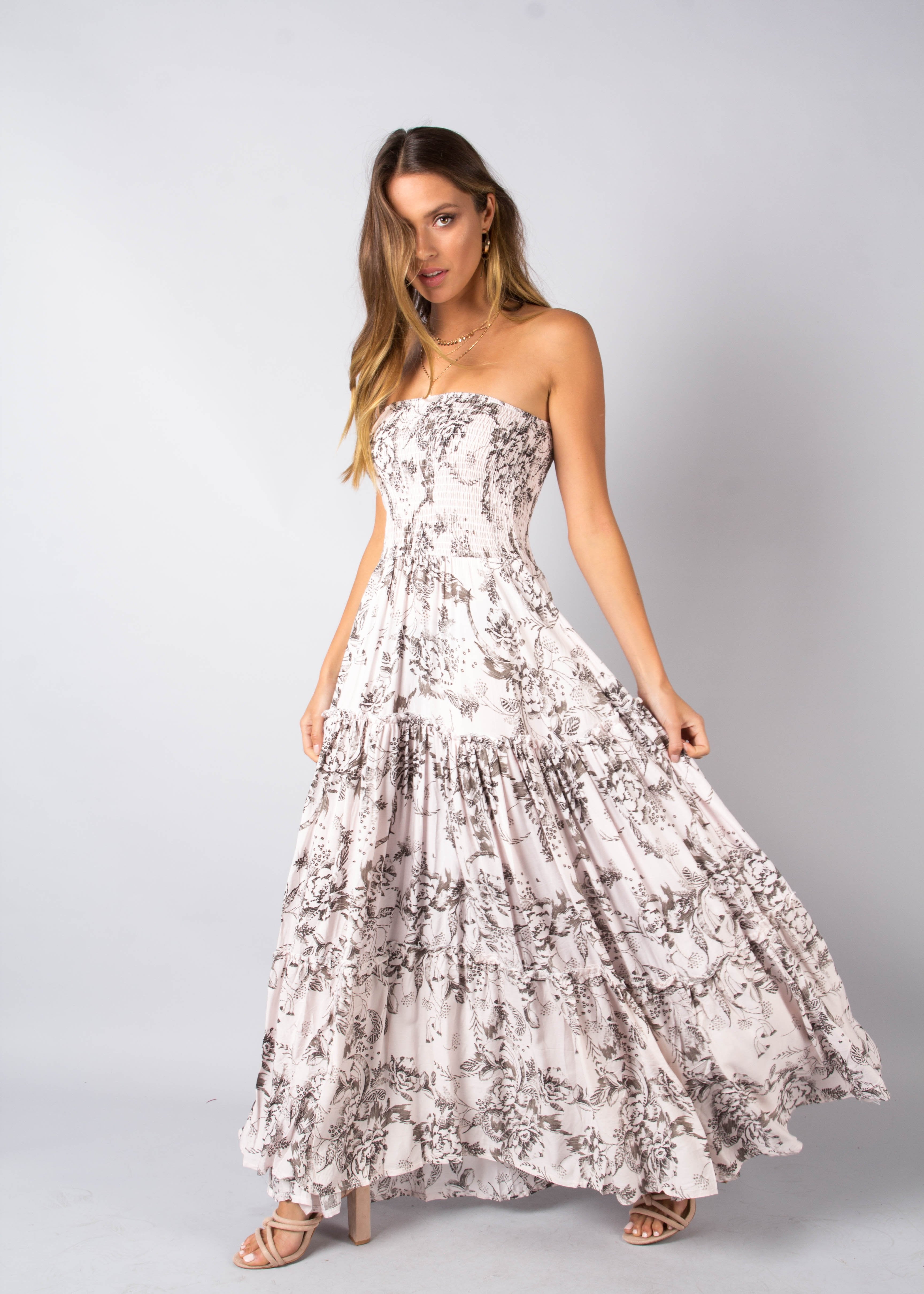 Salsa Strapless Maxi Dress - Seeing Pink