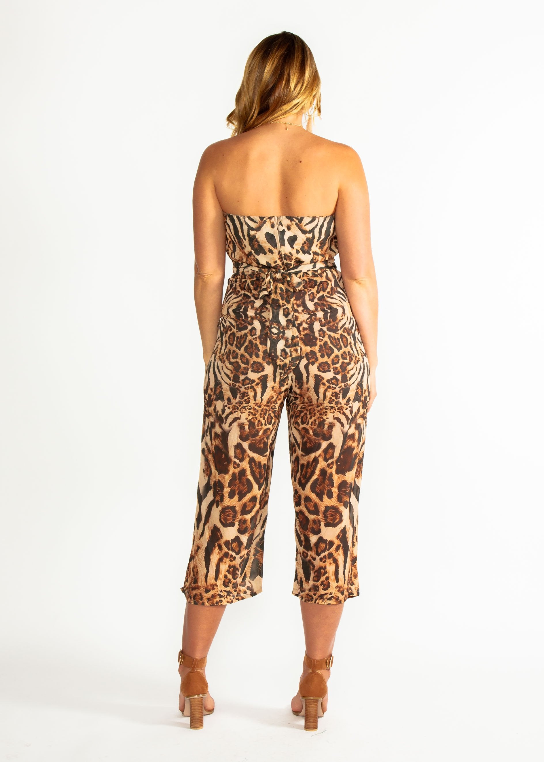 Novella Strapless Pantsuit - Jaguar