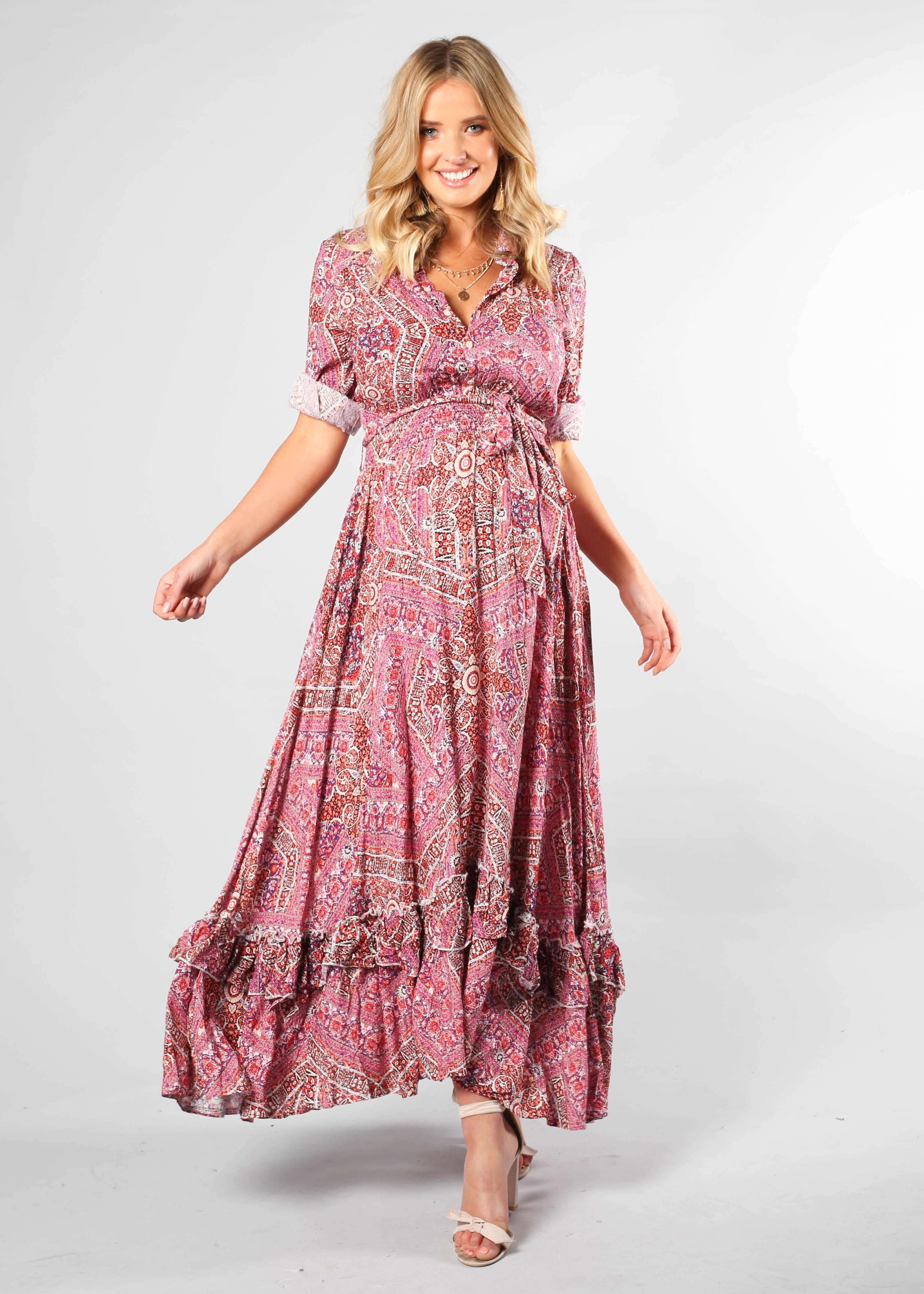 Troye Maxi Dress - Hibiscus