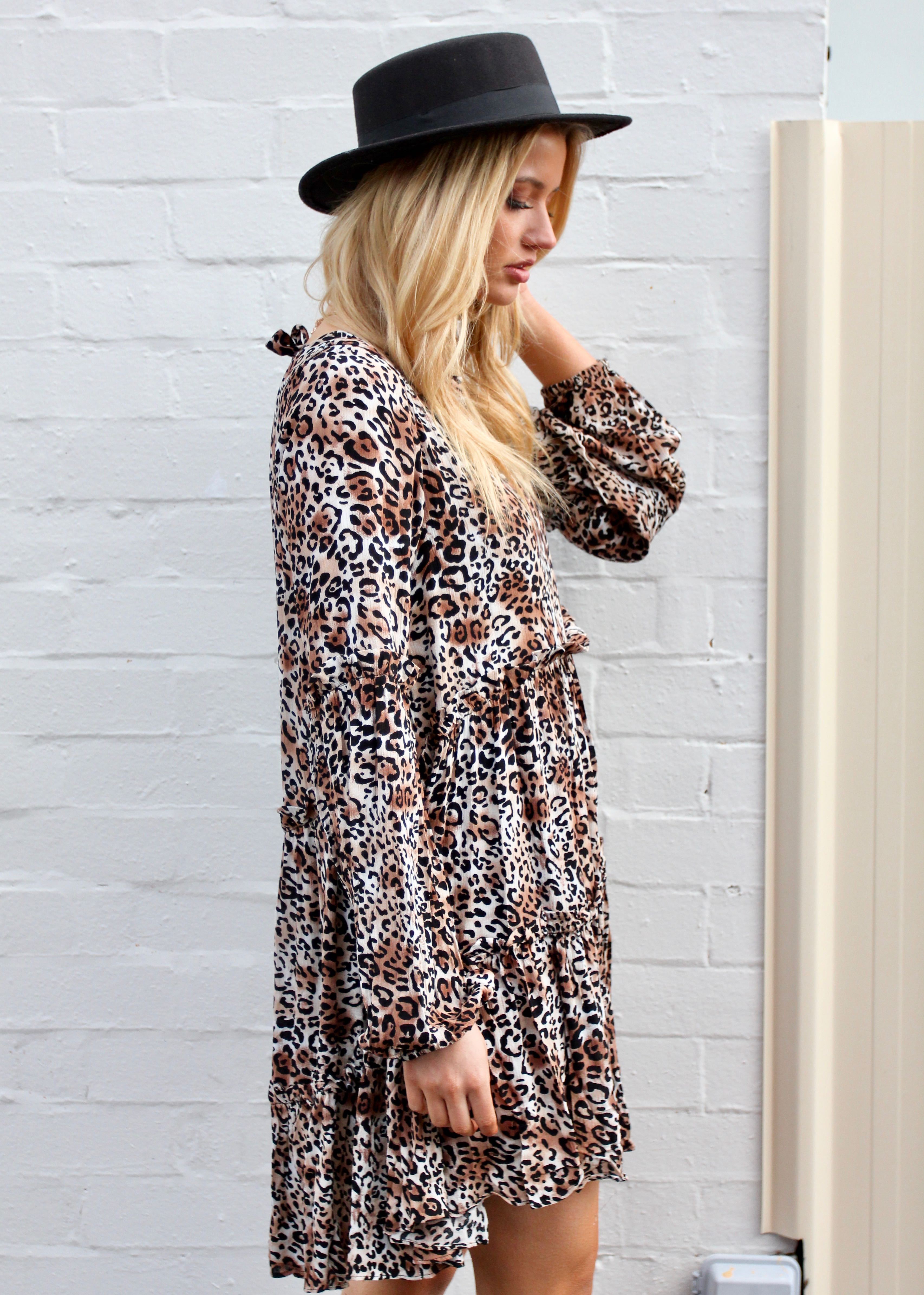 About Time Swing Dress - Leopard