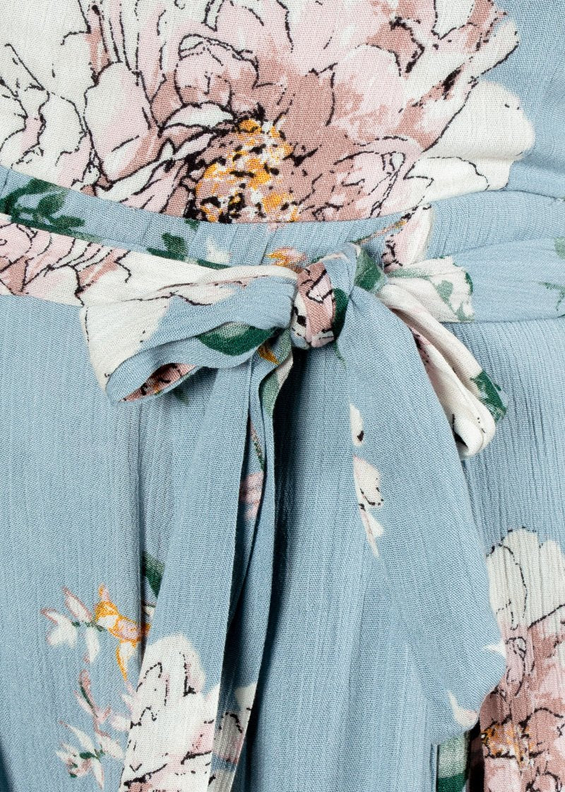 Guilt Free Strapless Pantsuit - Blue Floral