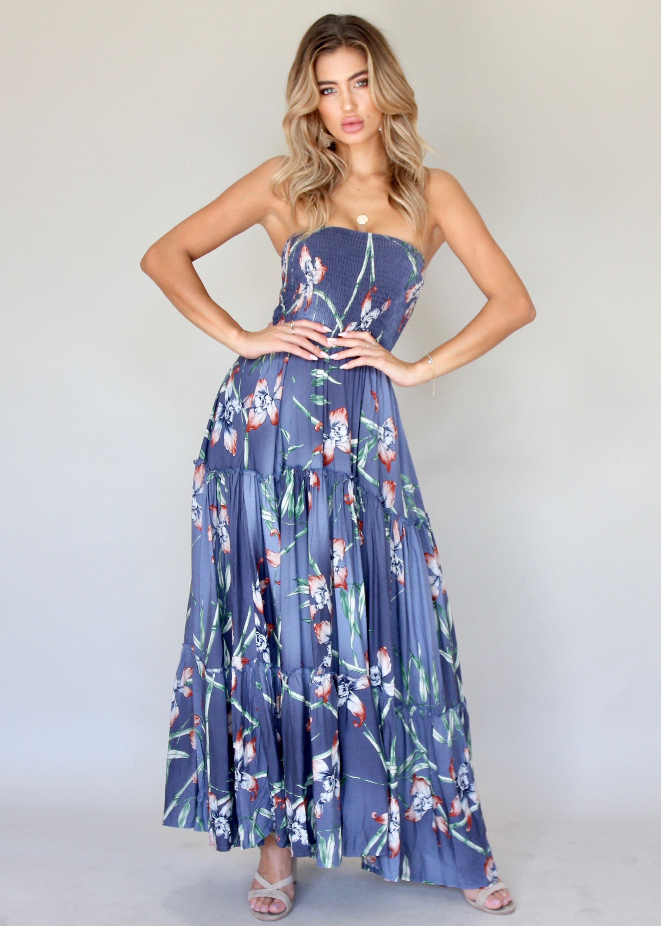 Salsa Strapless Maxi Dress - Bamboo