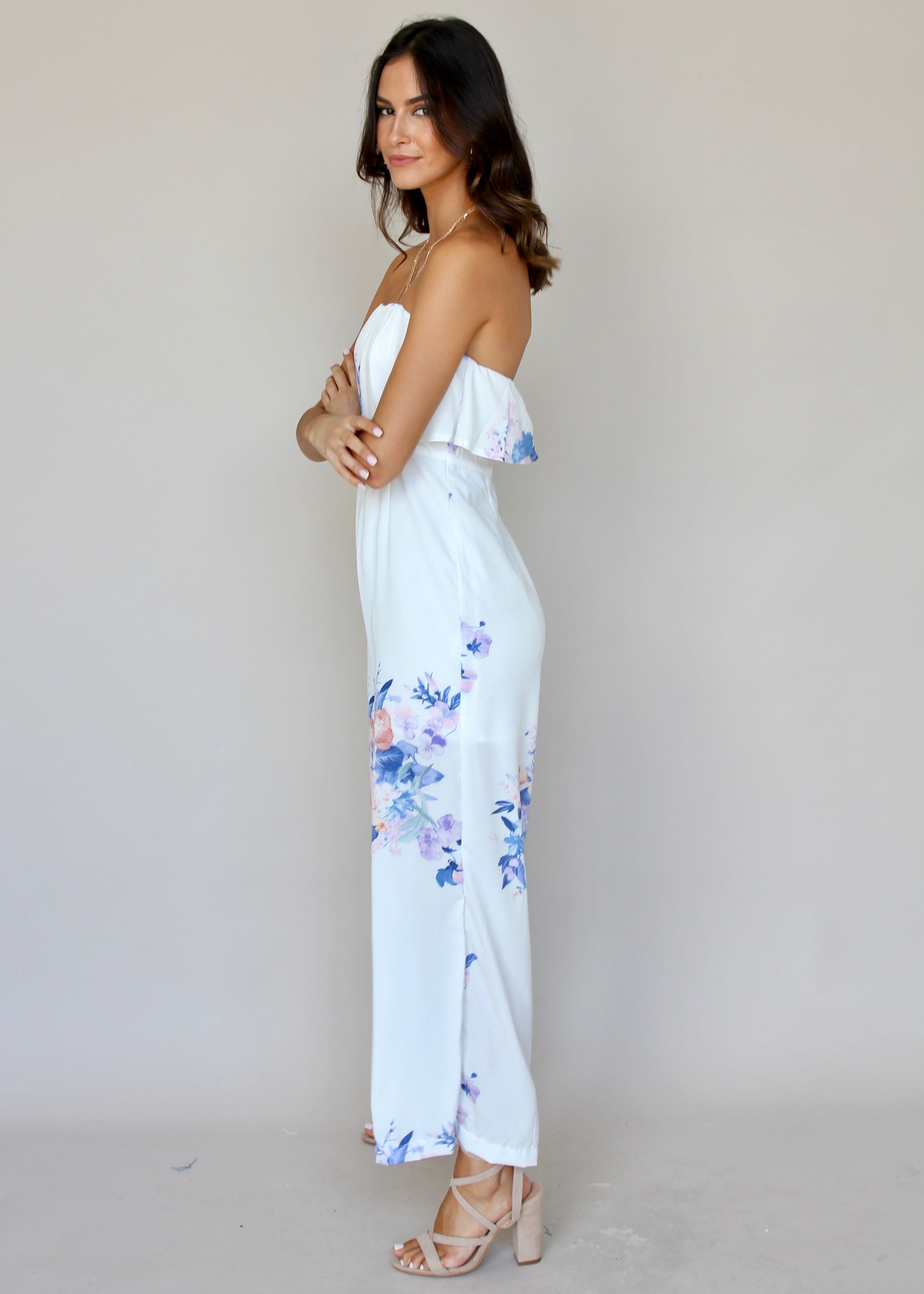 Burning Sun Strapless Pantsuit - Pastel