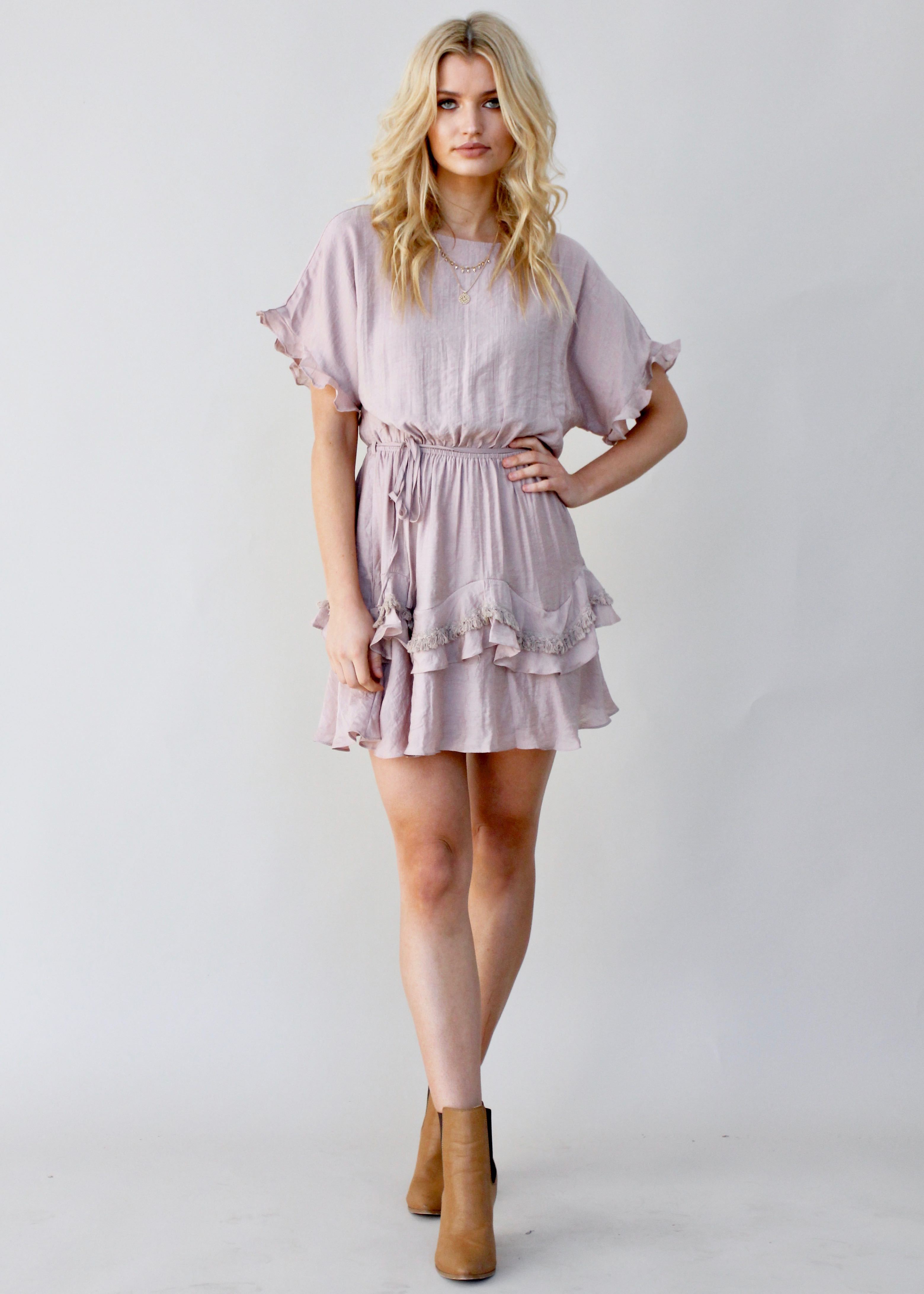 Touch of Glow Dress - Mocha