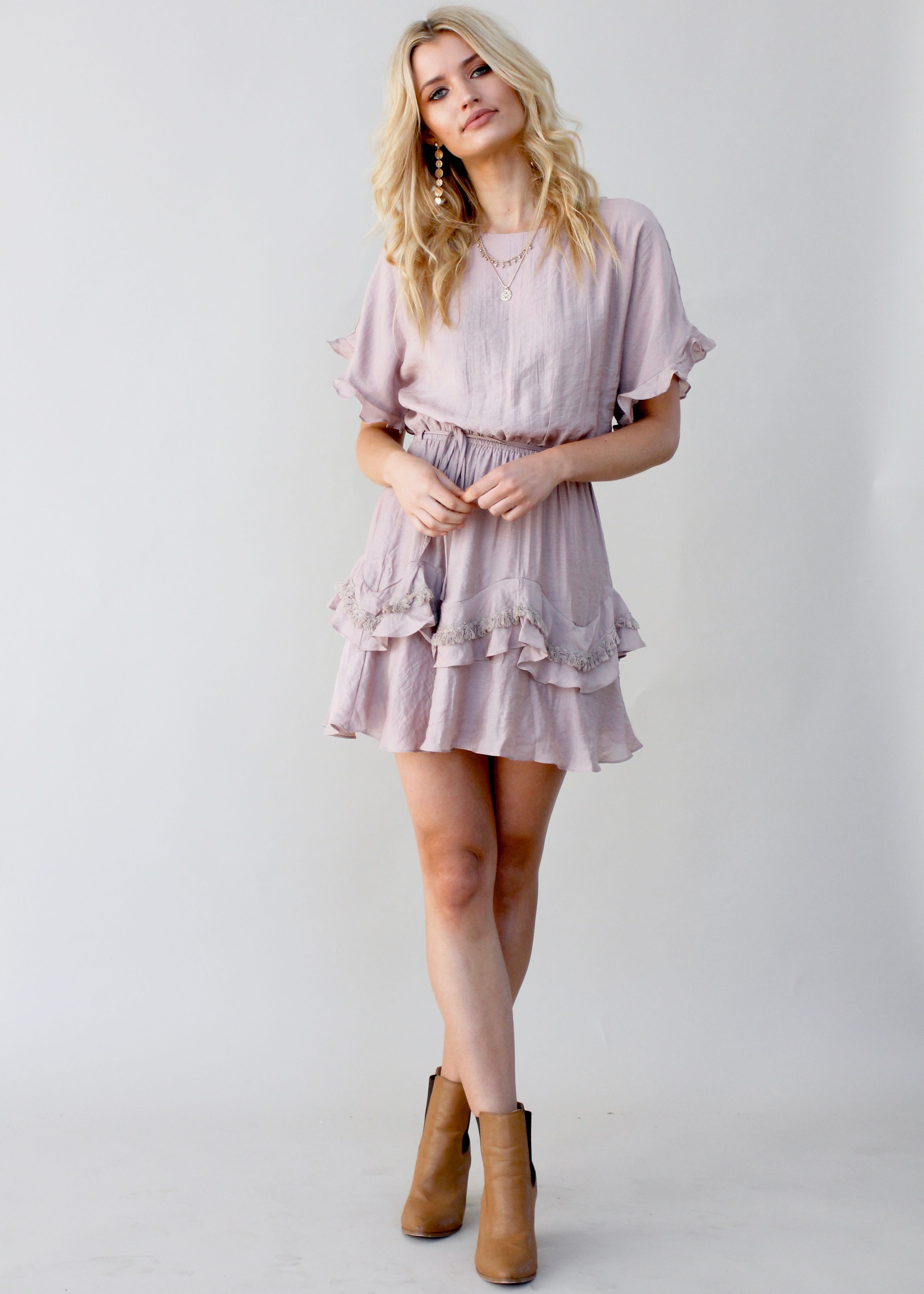 Touch of Glow Dress - Mocha