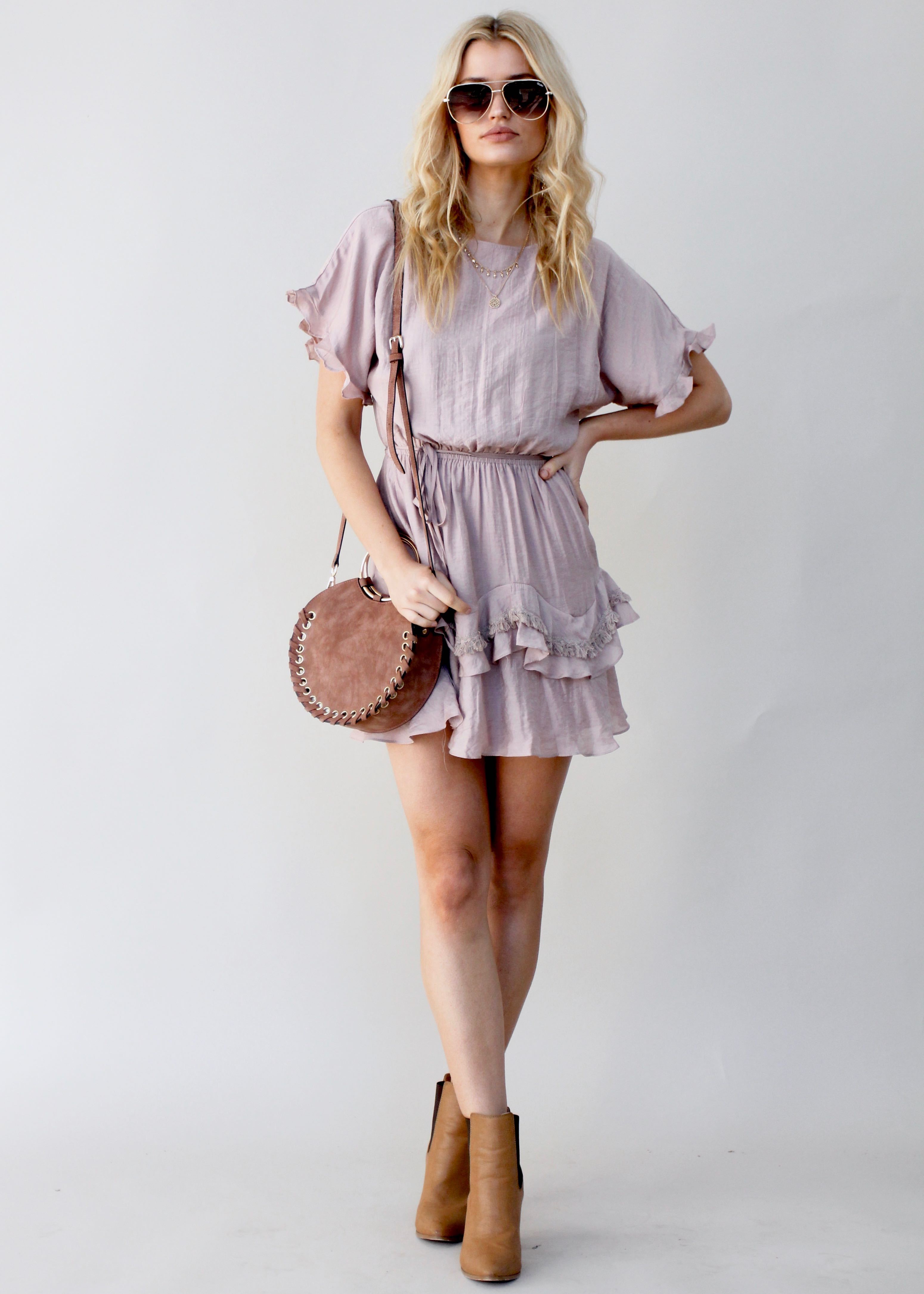 Touch of Glow Dress - Mocha