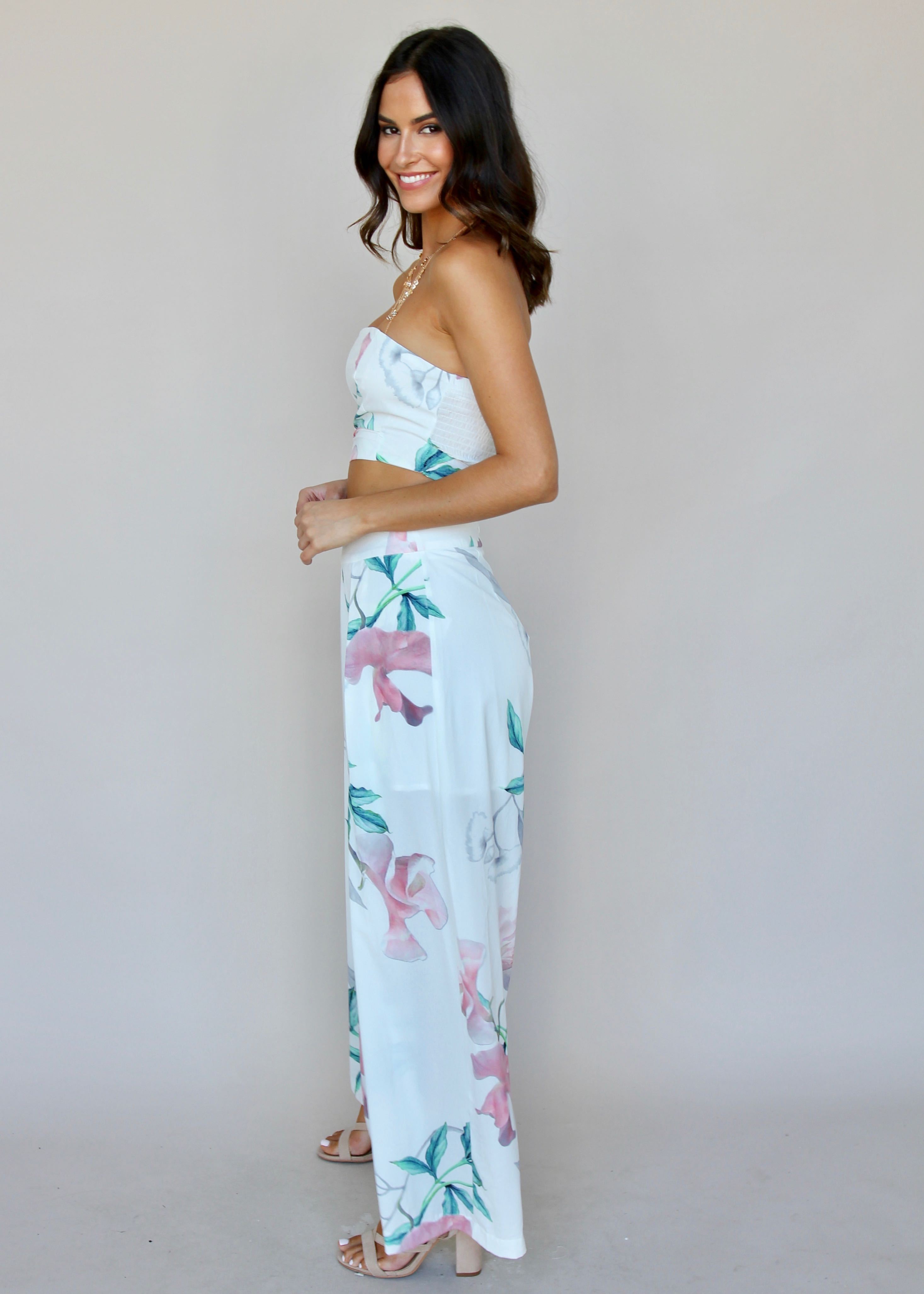 Above Your Love 2-Piece Set - White Tropical