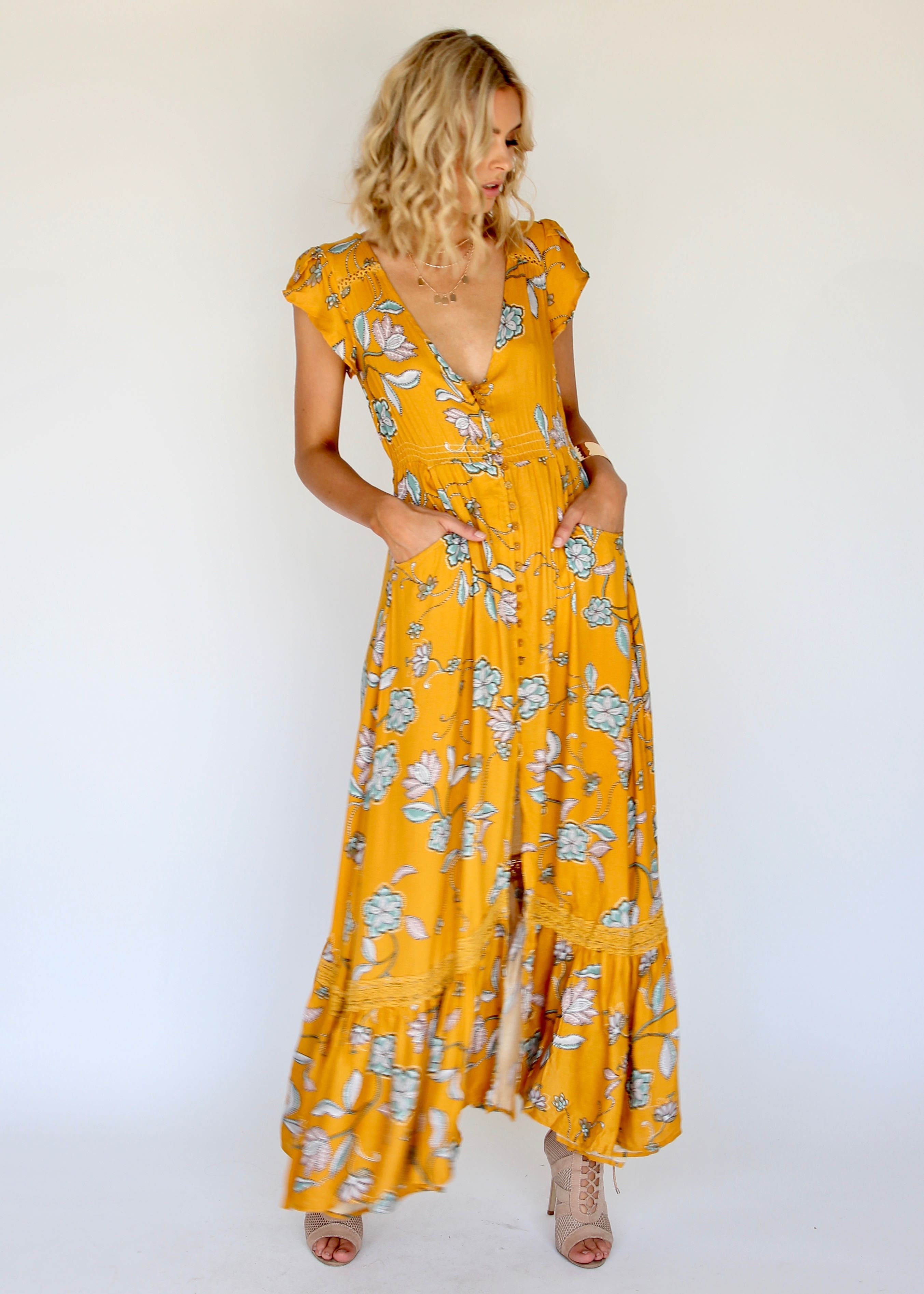 Carmen Maxi Dress - Sunny Daze