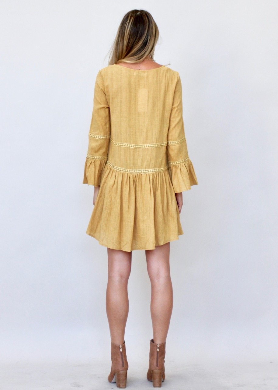 Total Bliss Swing Dress - Mustard