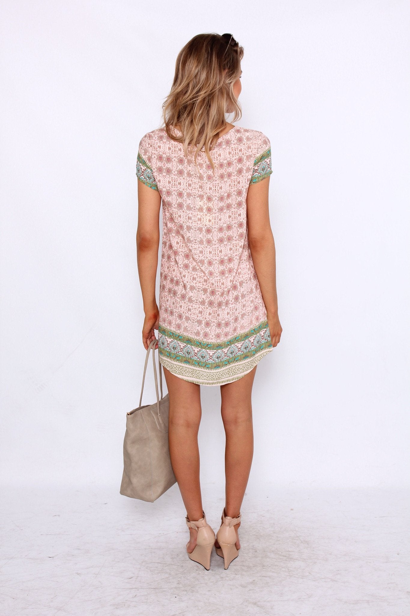Acacia Tunic Dress - Pink Flower